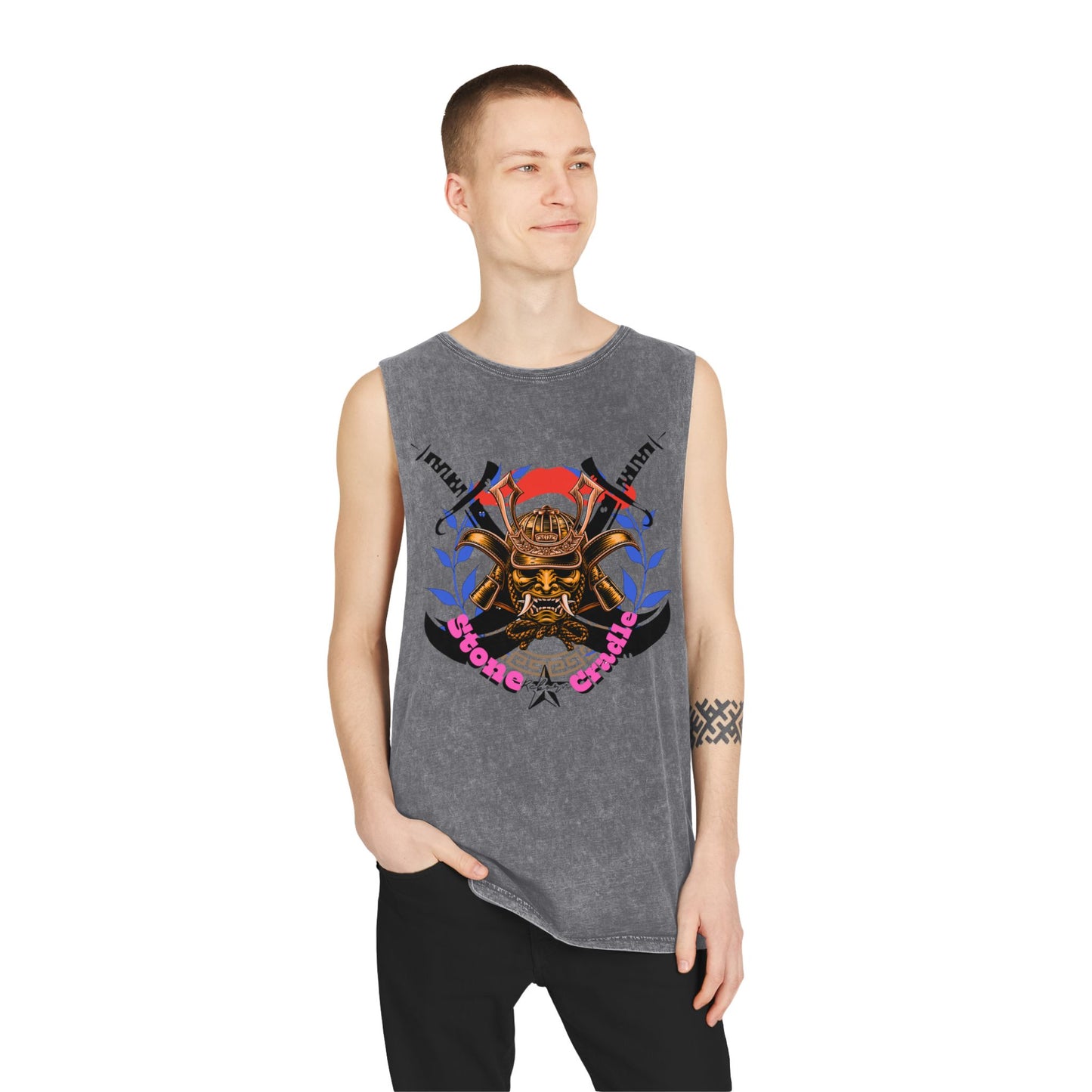 Unisex Stonewash Tank Top Stone cradle (riding)