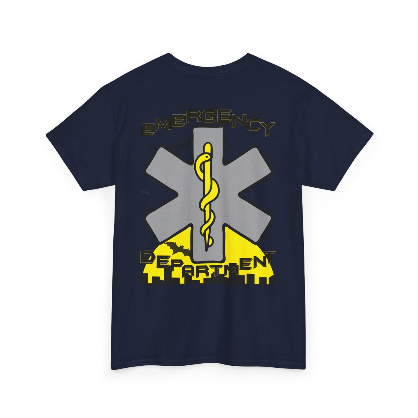 Dark knight emergency department bat t shirt for ER staff Unisex Heavy Cotton Tee