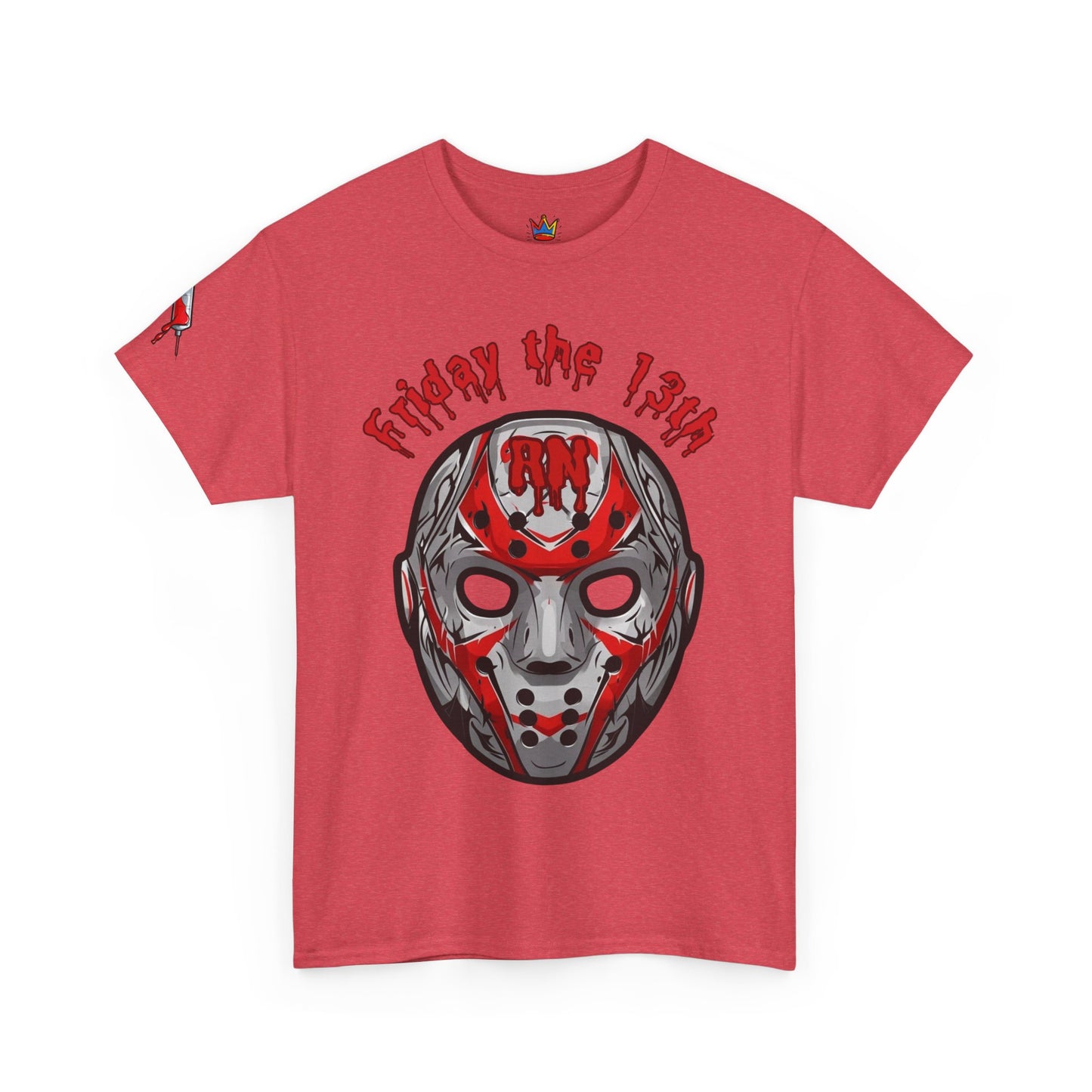 Nursing Halloween t shirt gift Friday the 13th RN T-shirt Jacob hockey mask with spooky RN emblem