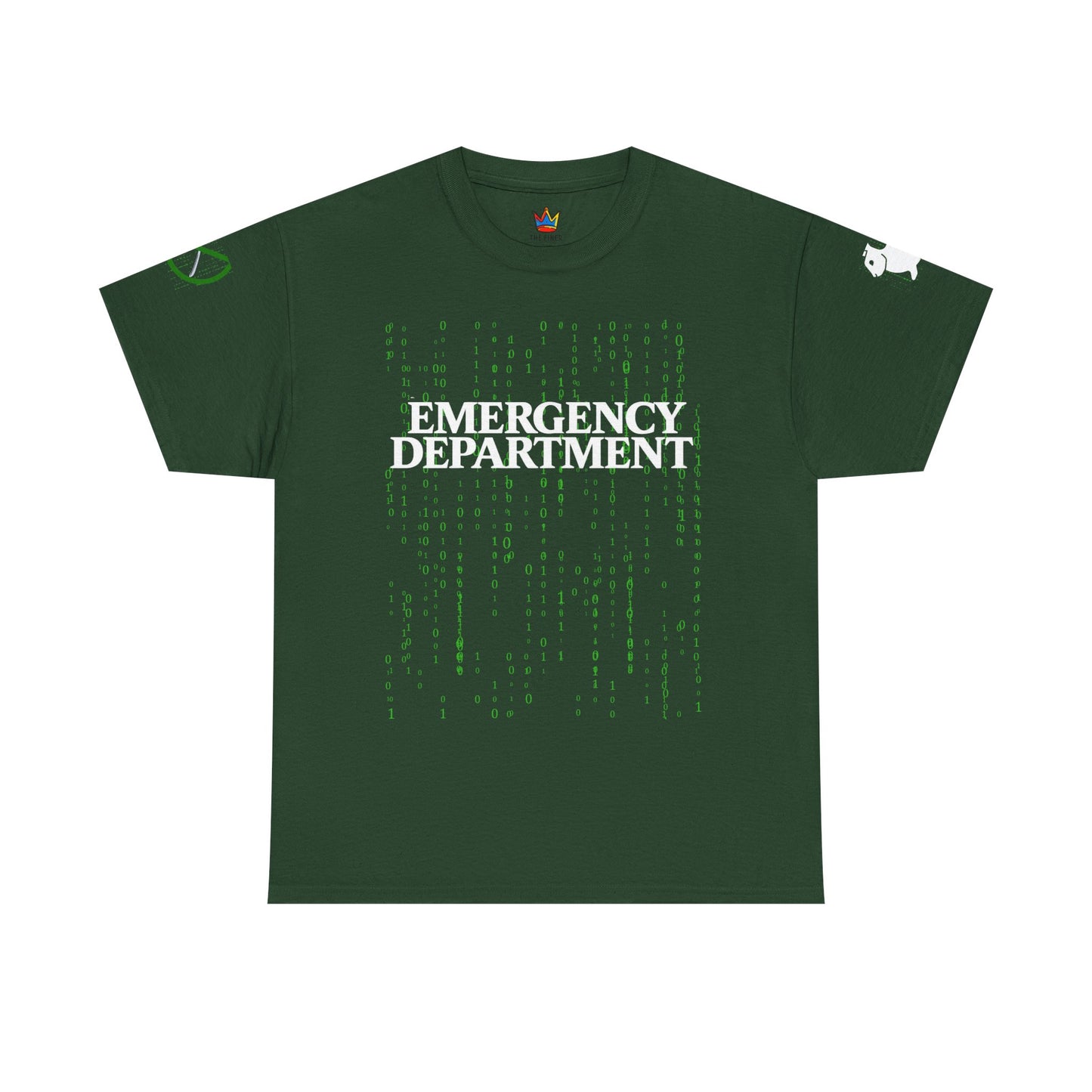 Matrix Emergency Department T Shirt, ER Worker Tee, White Rabbit Code Apparel, No Spoon Graphic Top, Unisex Cotton Shirt