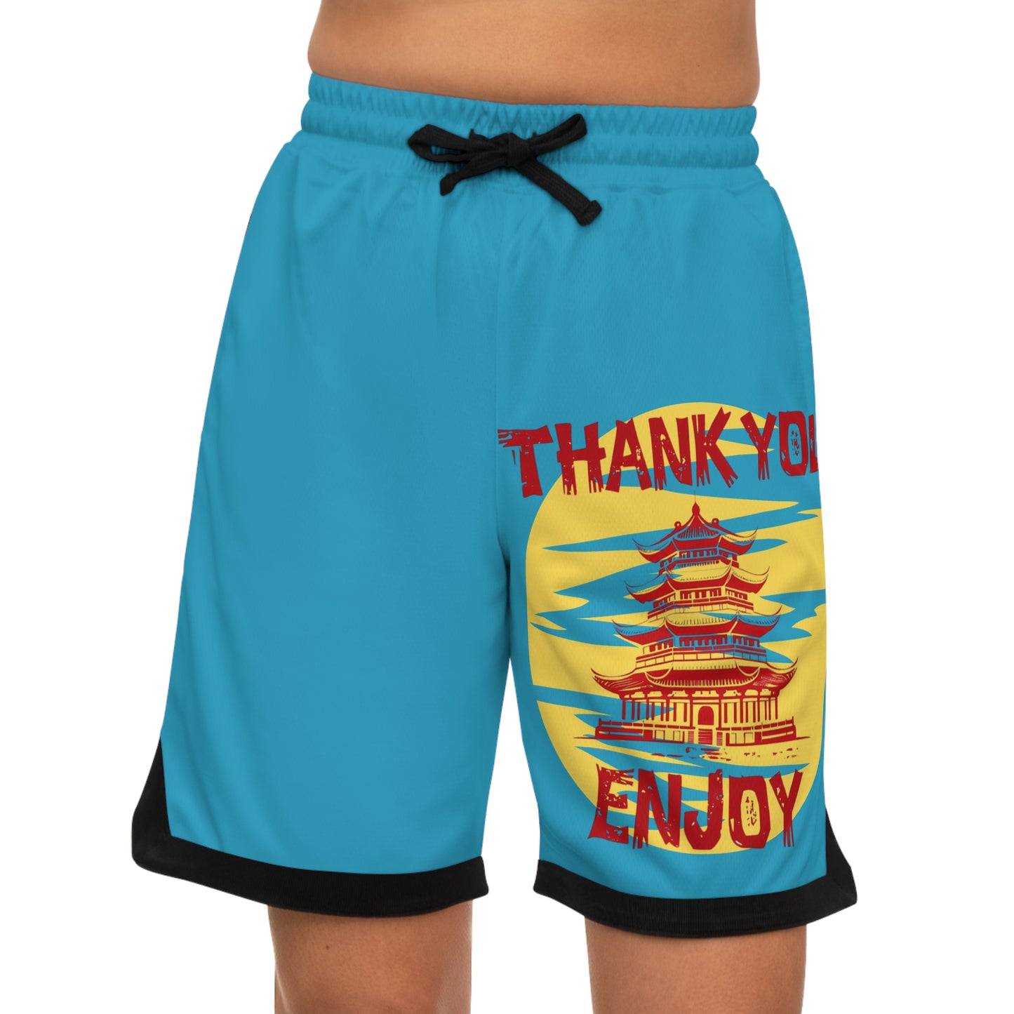 Samurai warrior gym Basketball Rib Shorts (AOP)