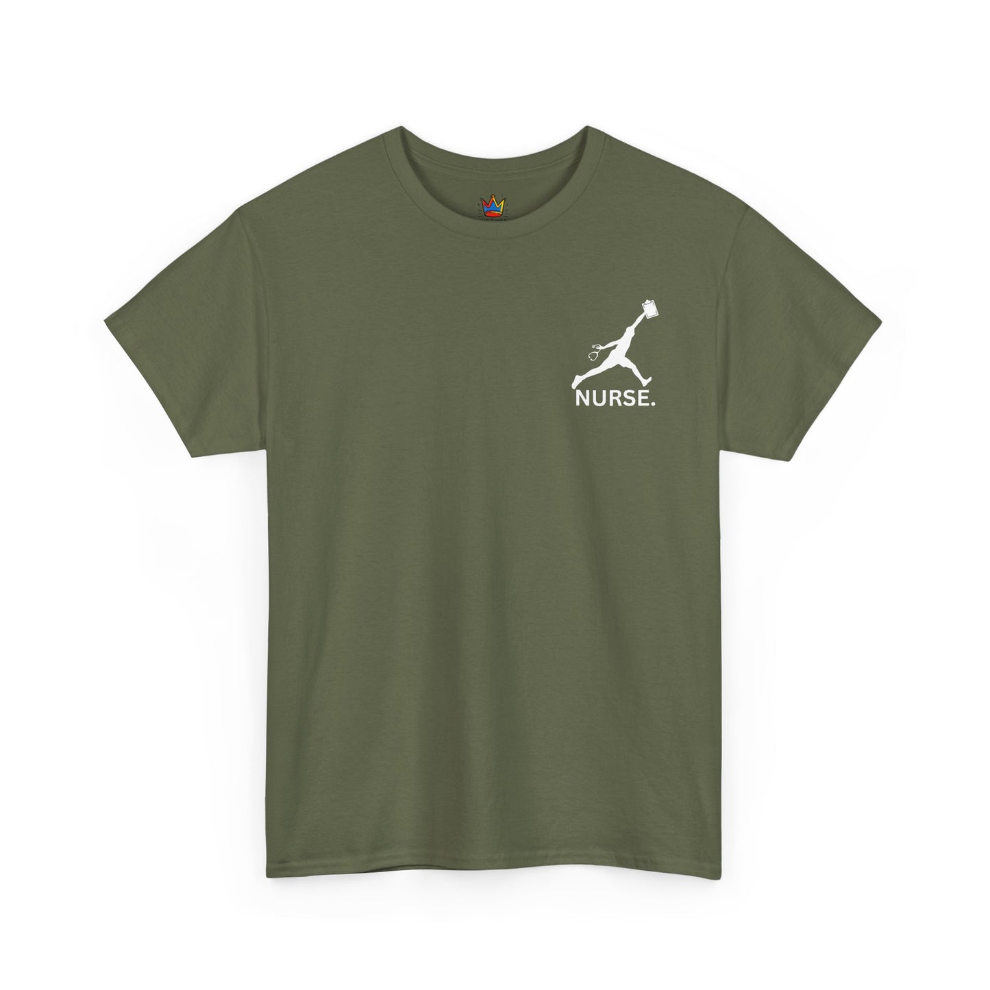Jumpman Nurse T-Shirt Bold Multicolor Athletic Nurse Shirt, Unisex Heavy Cotton Tee, Nursing Graduation Gift, RN Nursing Staff Shirt