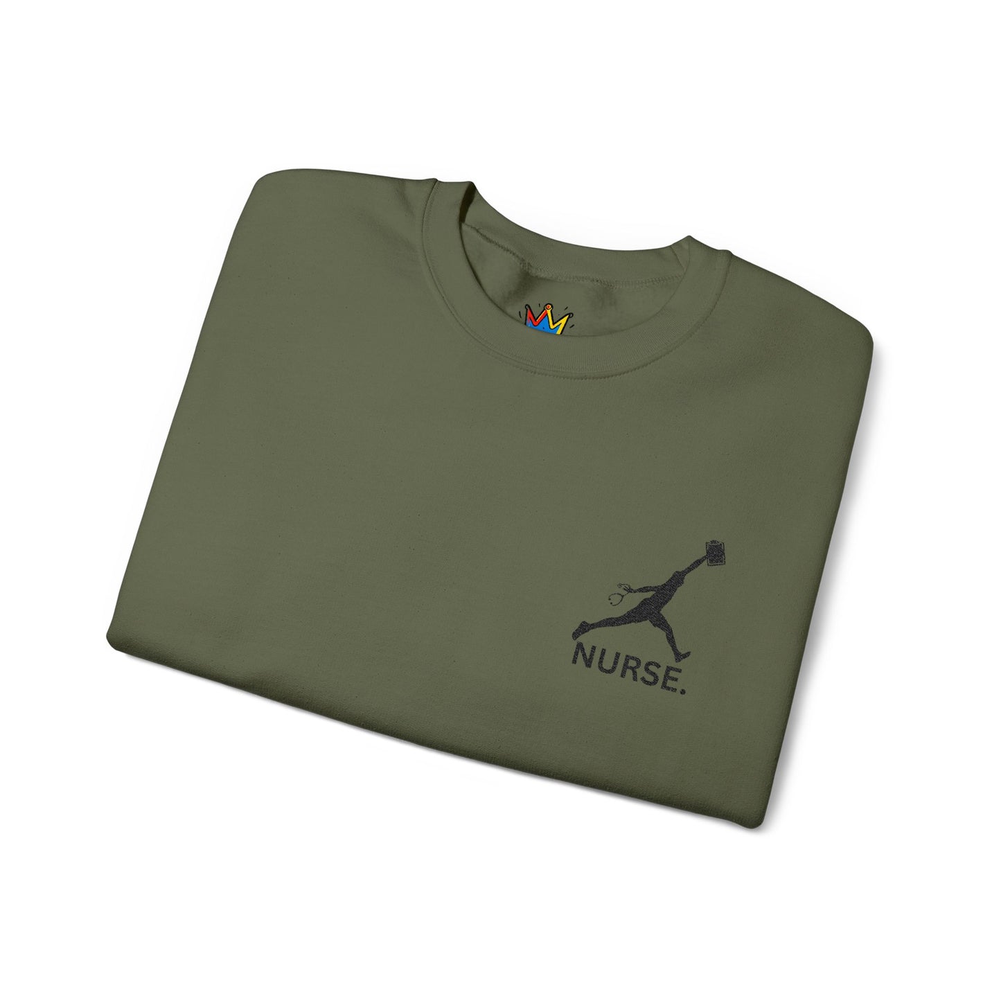 Jumpman nurse week gift embroidered Unisex Heavy Blend™ Crewneck Sweatshirt