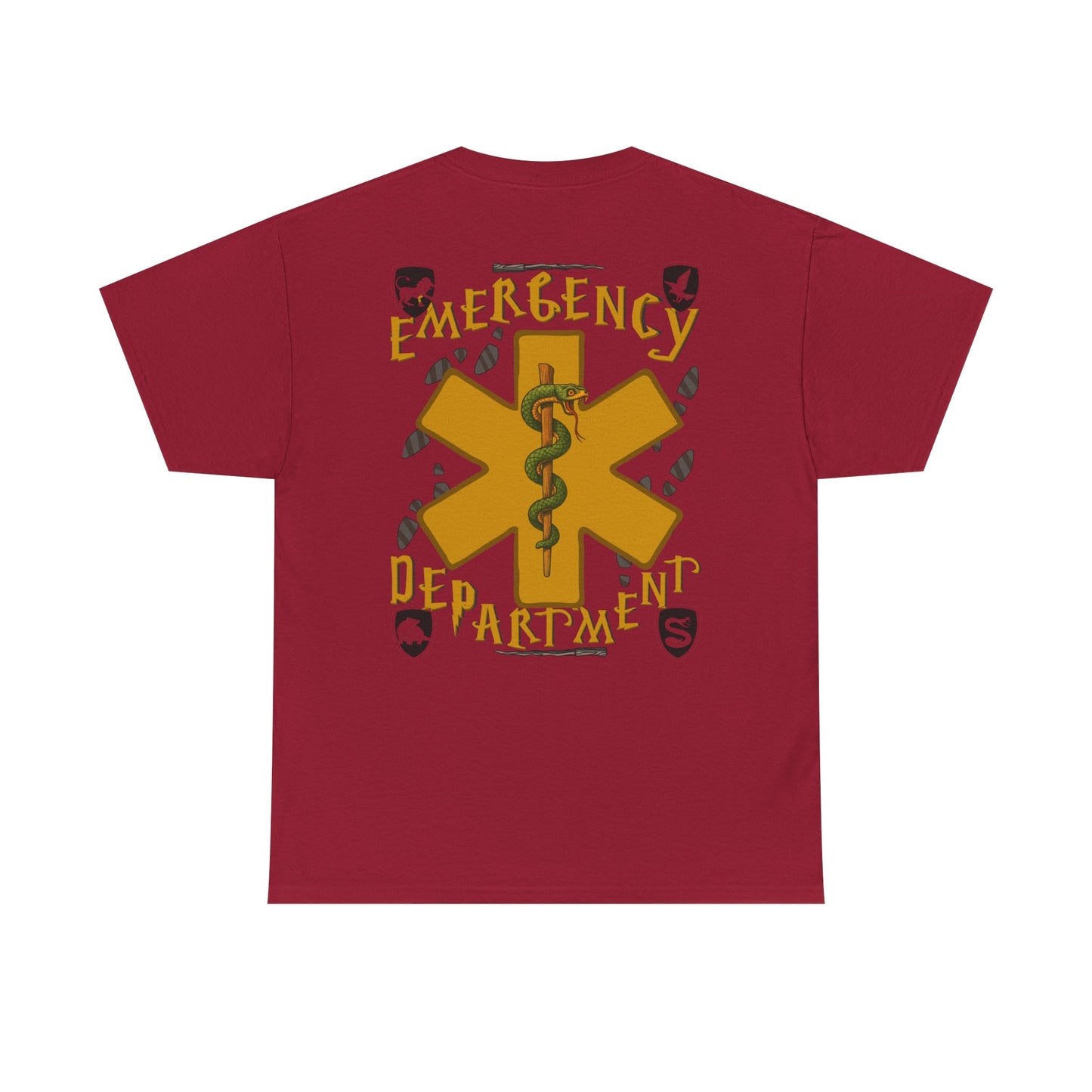 Wizarding world of the Emergency Department potter lover multi house color ED staff tee shirt Unisex Heavy Cotton Tee
