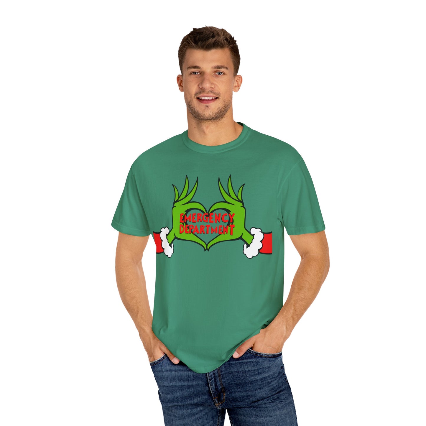 Grinch Emergency Department T-shirt, Christmas EMS Tee, Funny Nurse Doctor Shirt, Holiday Medical Gift, Hospital Staff Apparel