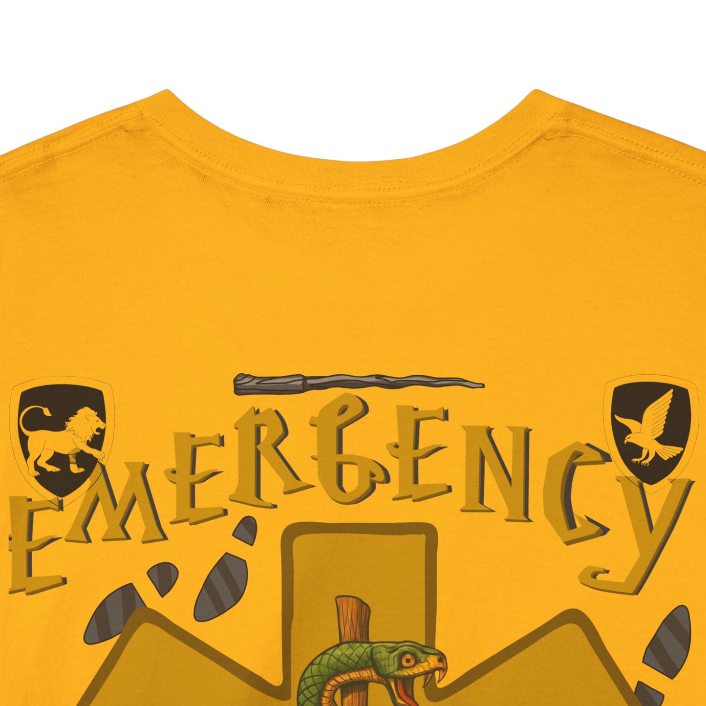 Wizarding world of the Emergency Department potter lover multi house color ED staff tee shirt Unisex Heavy Cotton Tee