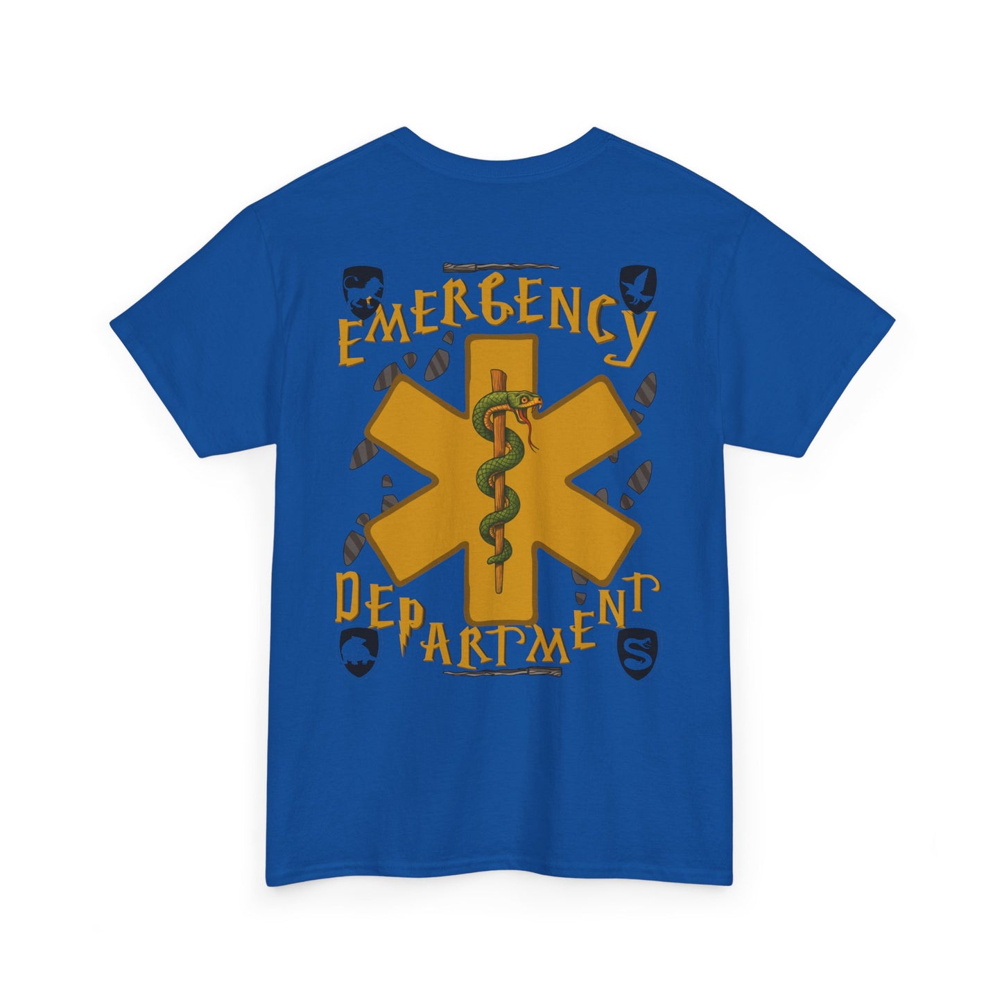 Wizarding world of the Emergency Department potter lover multi house color ED staff tee shirt Unisex Heavy Cotton Tee