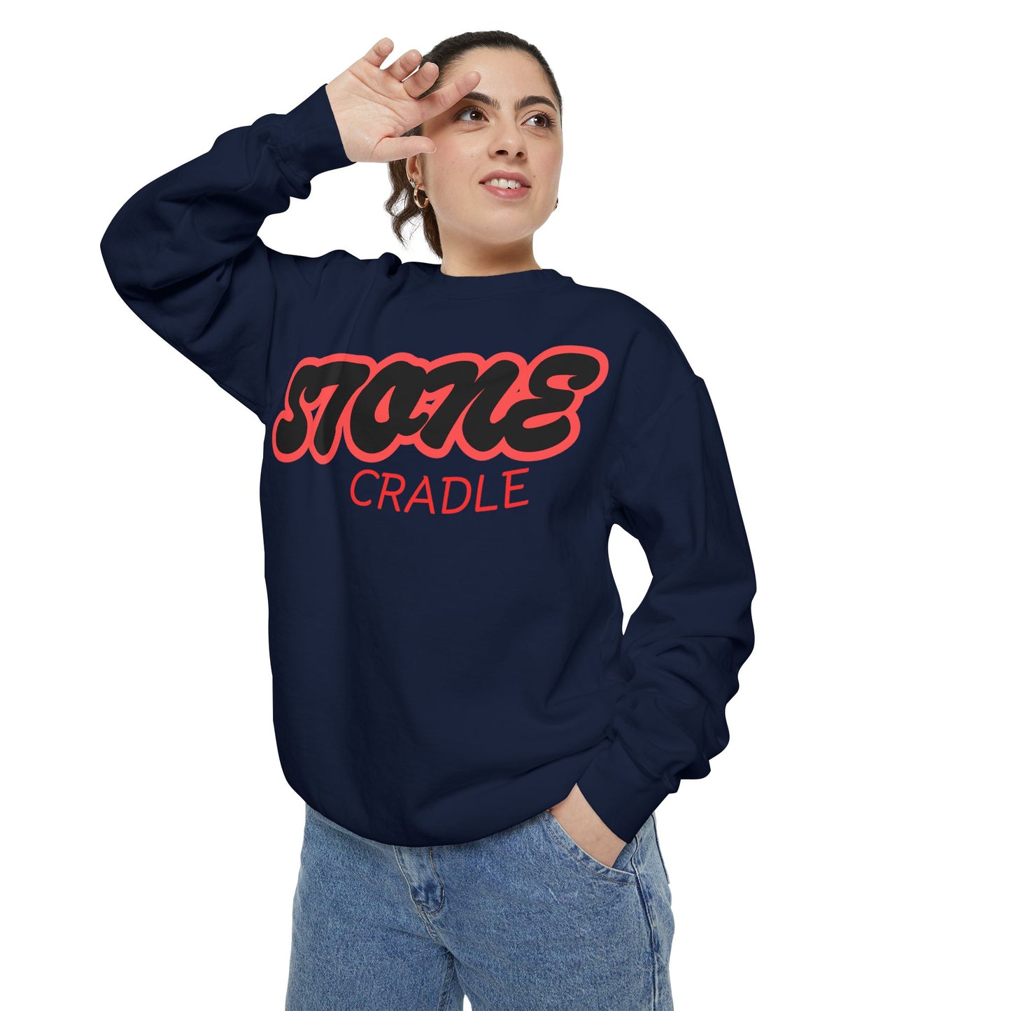 Unisex Garment-Dyed stone cradle sweat shirt