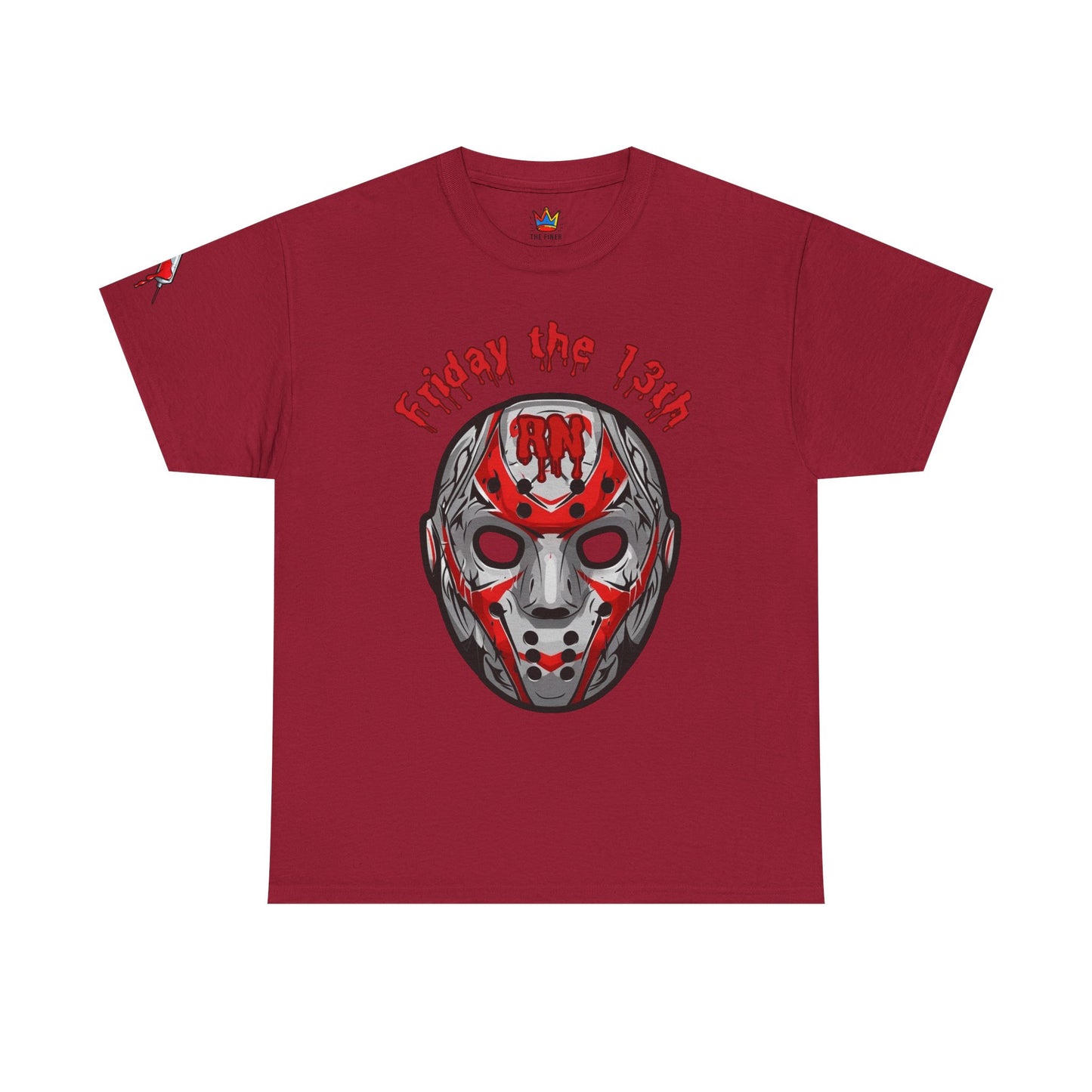 Nursing Halloween t shirt gift Friday the 13th RN T-shirt Jacob hockey mask with spooky RN emblem
