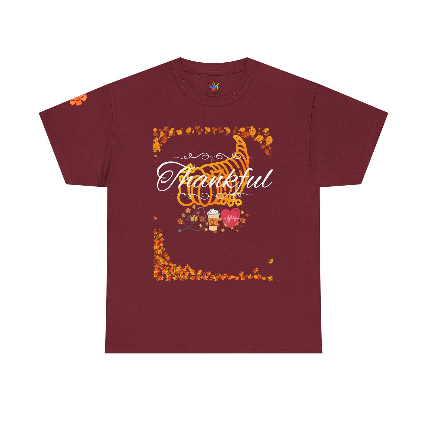 Thankful, Thanksgiving Emergency Department Unisex Heavy Cotton Tee