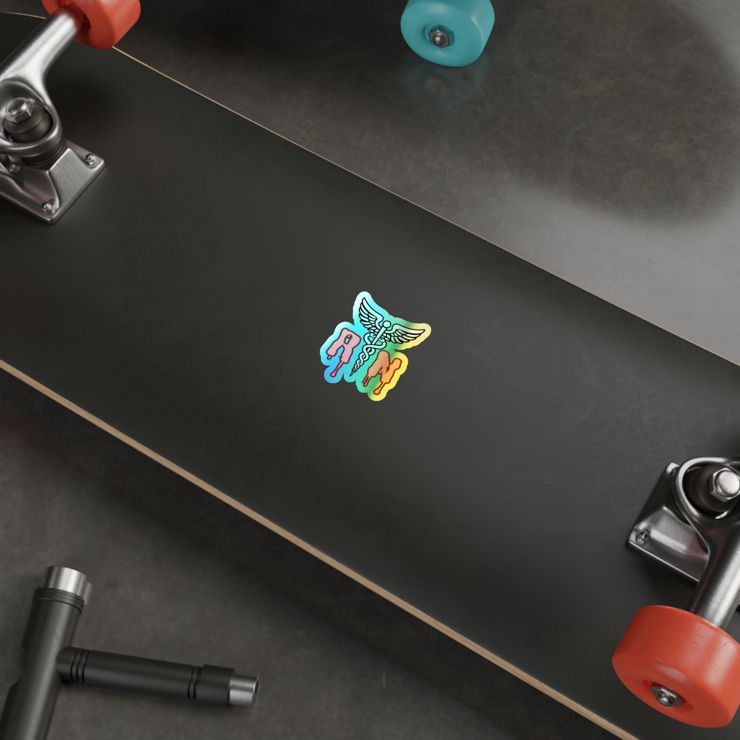 Spooky dripping RN Holographic Die-cut Stickers