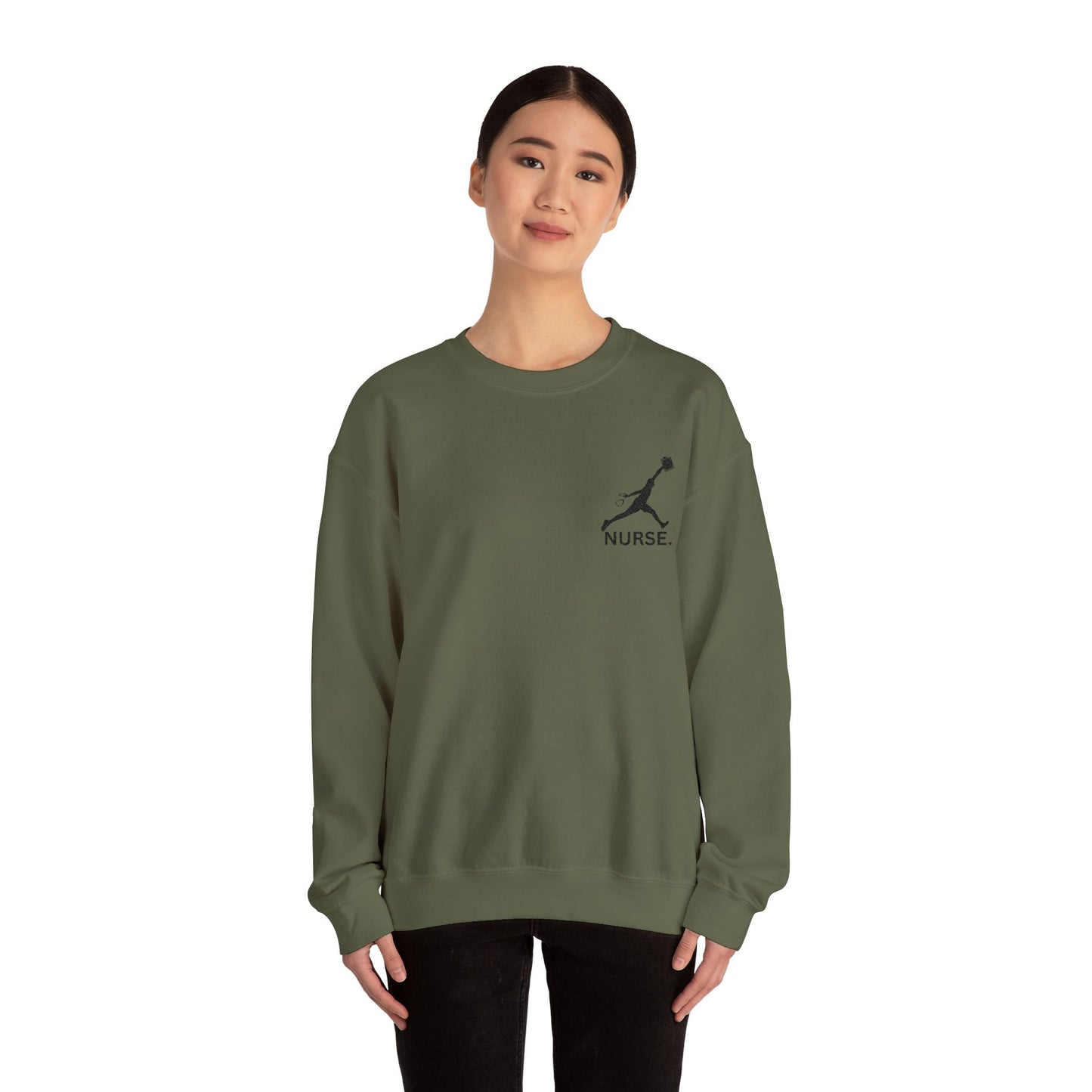 Jumpman nurse week gift embroidered Unisex Heavy Blend™ Crewneck Sweatshirt