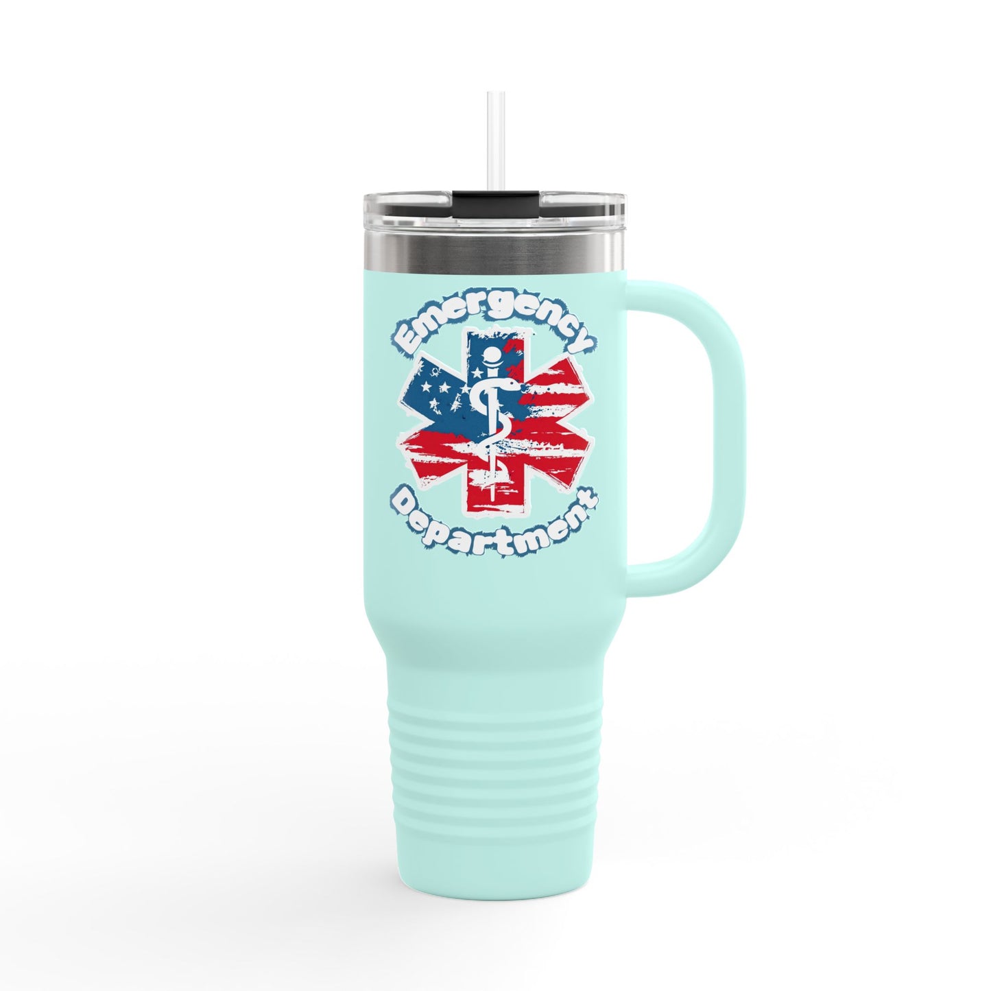 Patriotic Emergency Department Star of Life Insulated Travel Mug, 40oz gift
