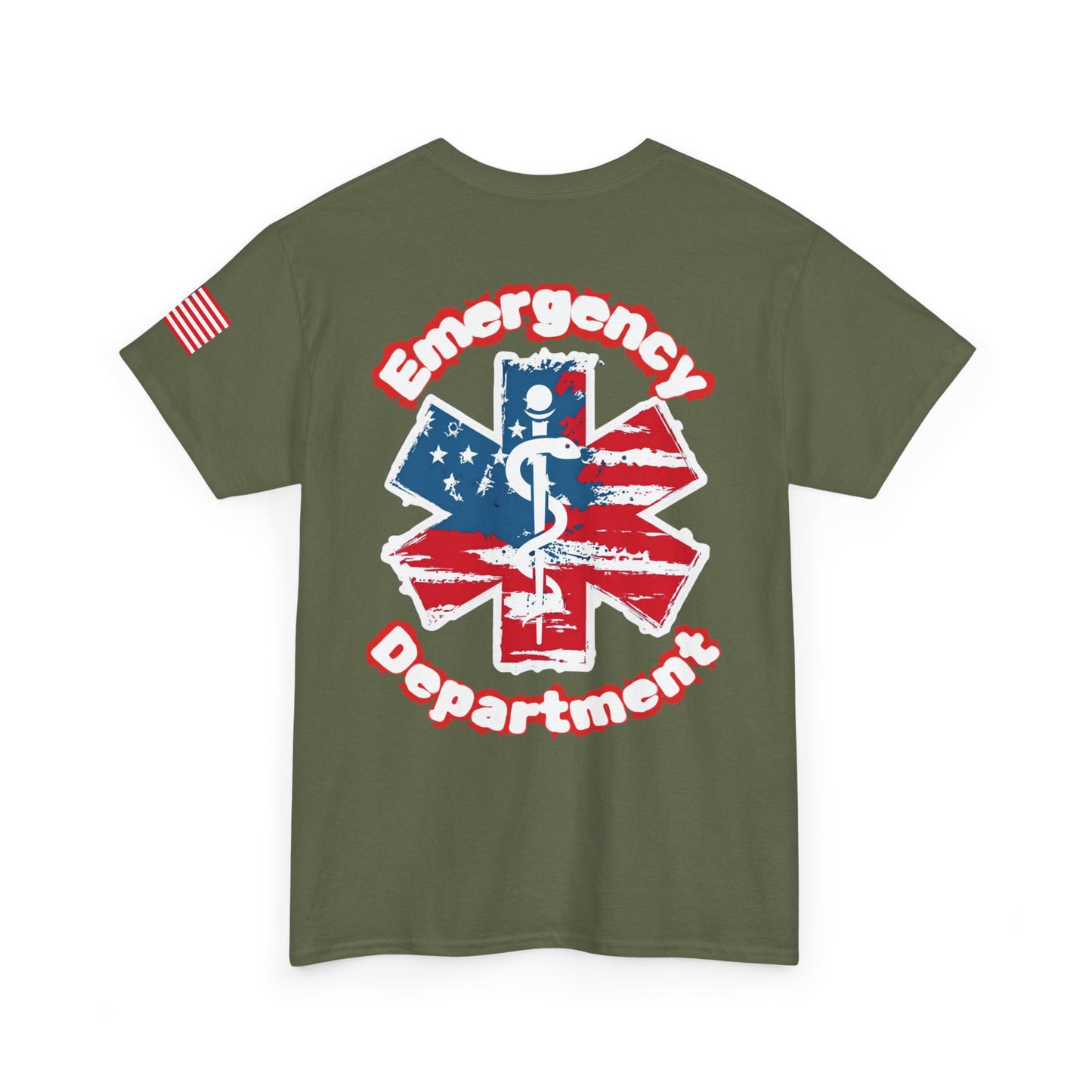 Patriotic Emergency Department T shirt gift for healthcare worker American flag star of life ED t-shirt
