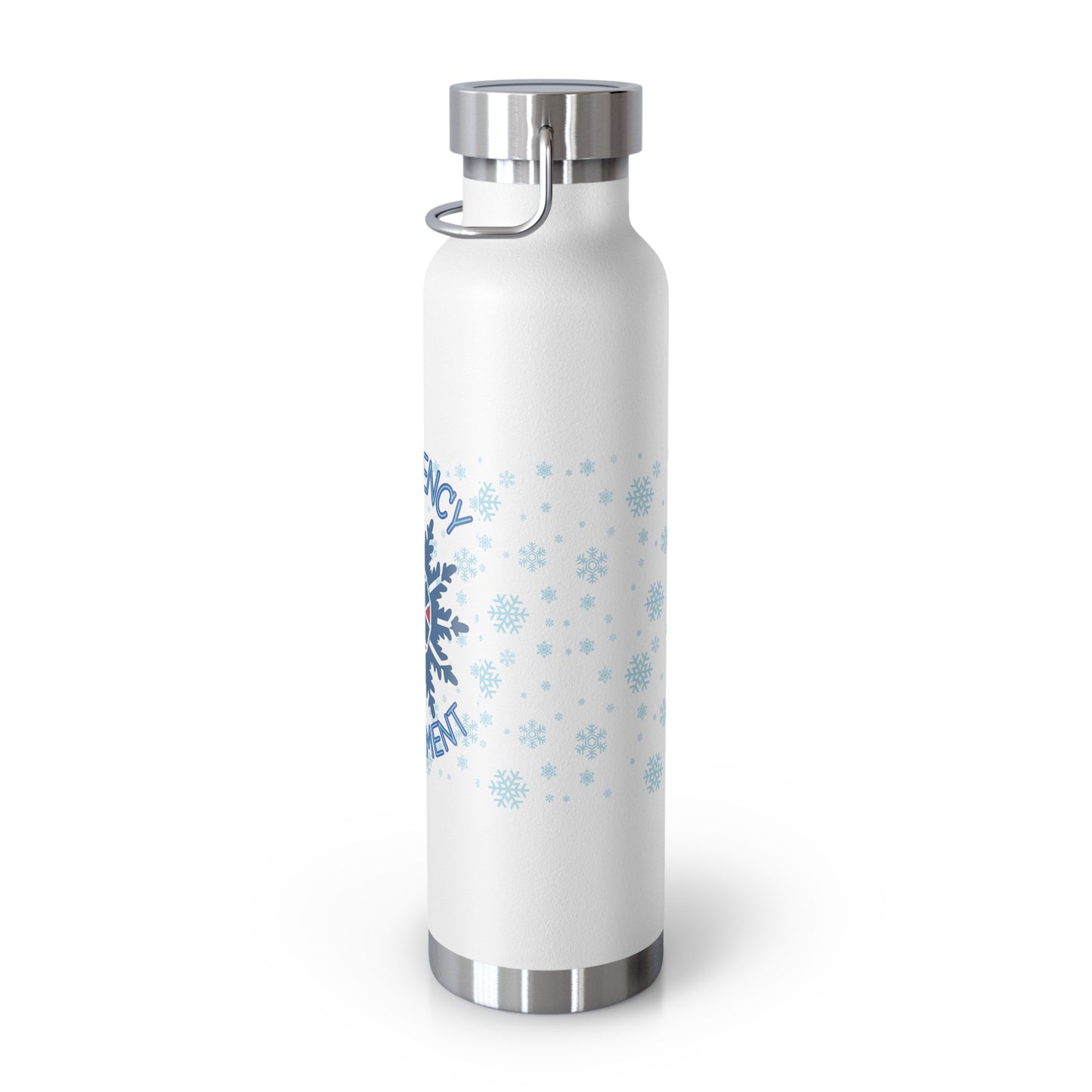 Holiday Emergency Department star of life snowflake Copper Vacuum Insulated Bottle, 22oz gift