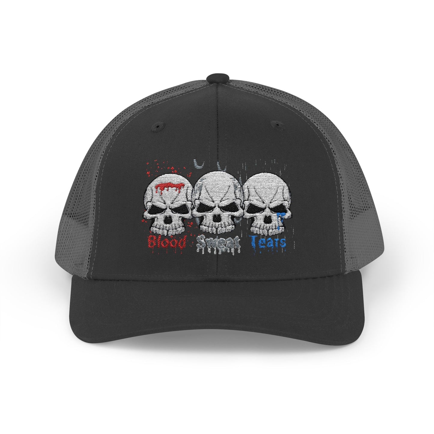 Blood sweat and tears skull Snapback Trucker Cap