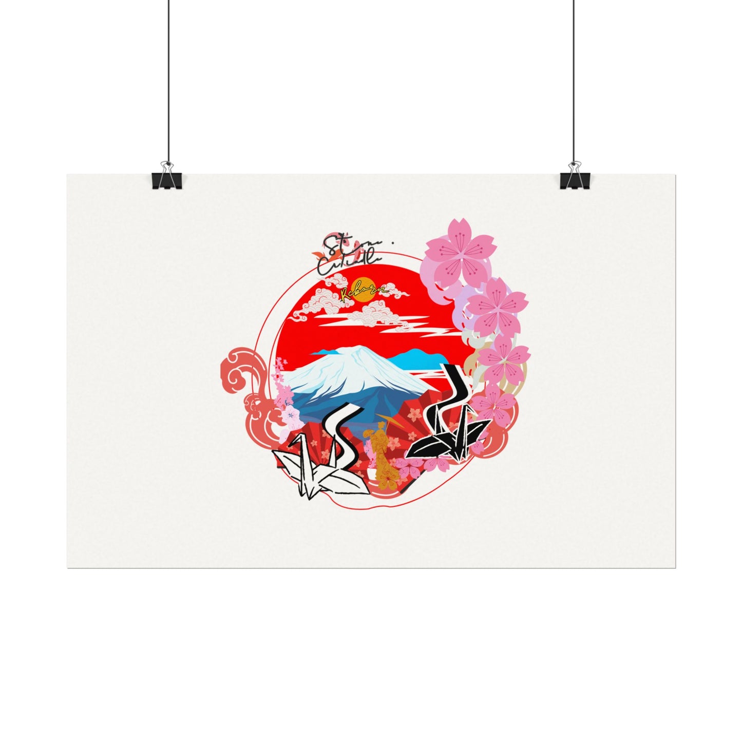 Textured Watercolor Matte Poster Stone Cradle (Lady of the Mountain)