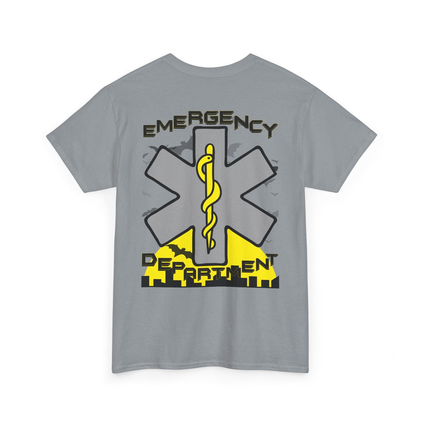 Dark knight emergency department bat t shirt for ER staff Unisex Heavy Cotton Tee