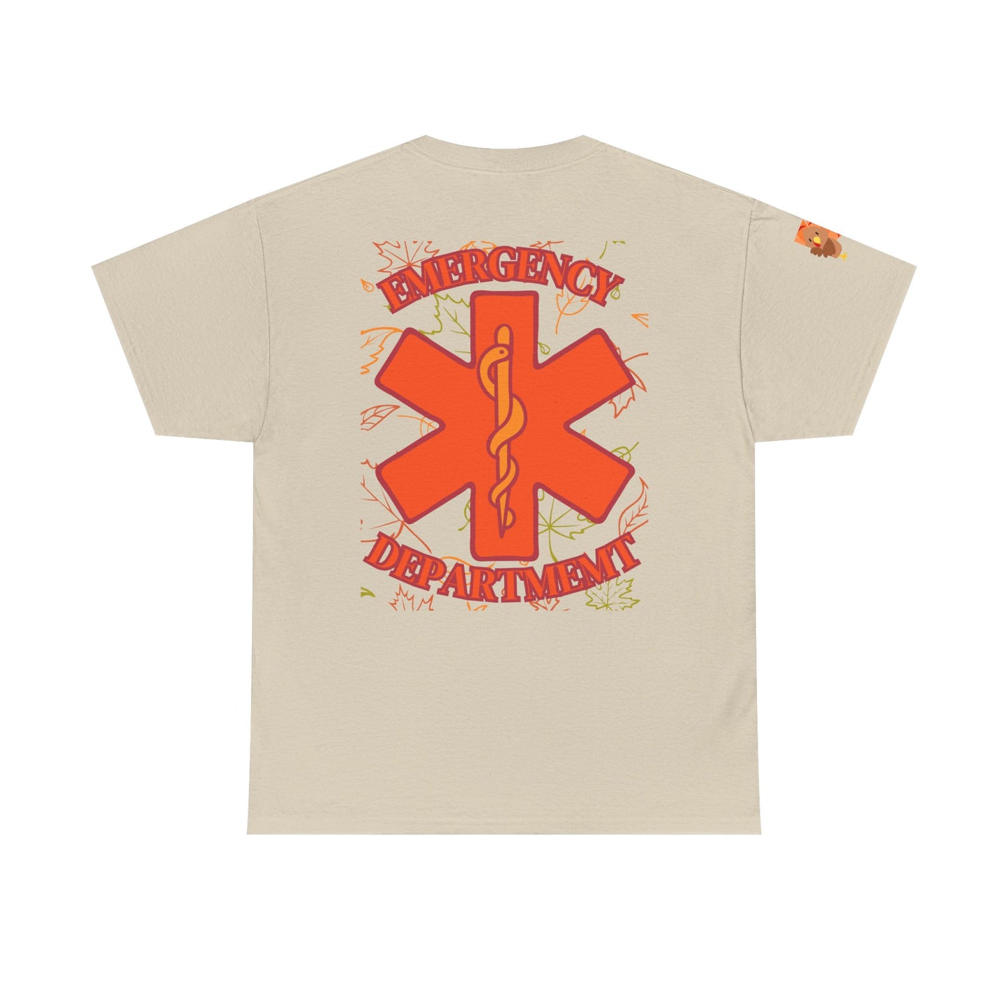 Thankful, Thanksgiving Emergency Department Unisex Heavy Cotton Tee