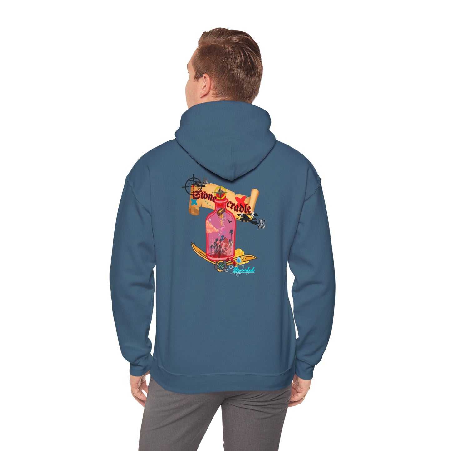 Hooded sweat shirt (stone cradle) stranded line