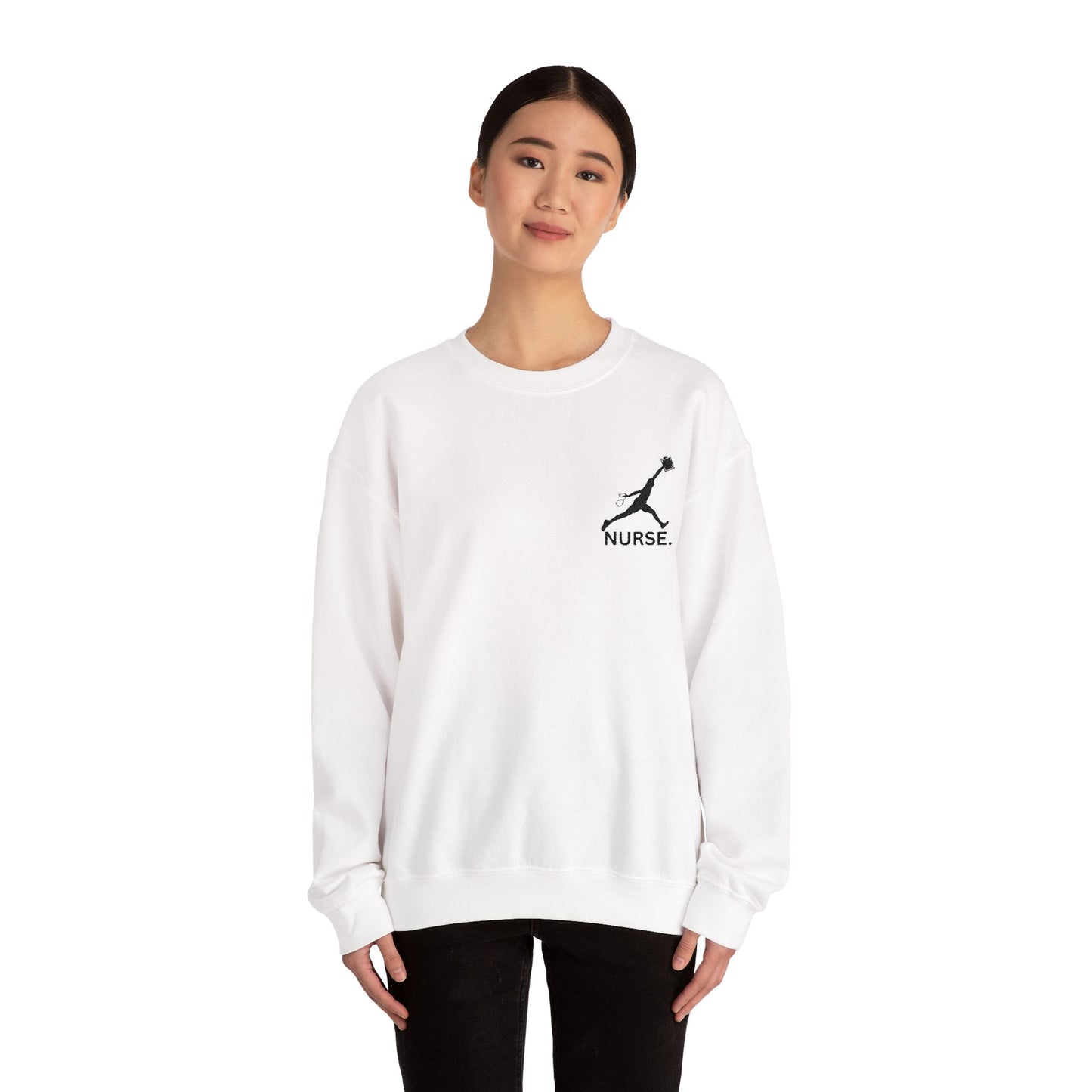 Jumpman nurse week gift embroidered Unisex Heavy Blend™ Crewneck Sweatshirt