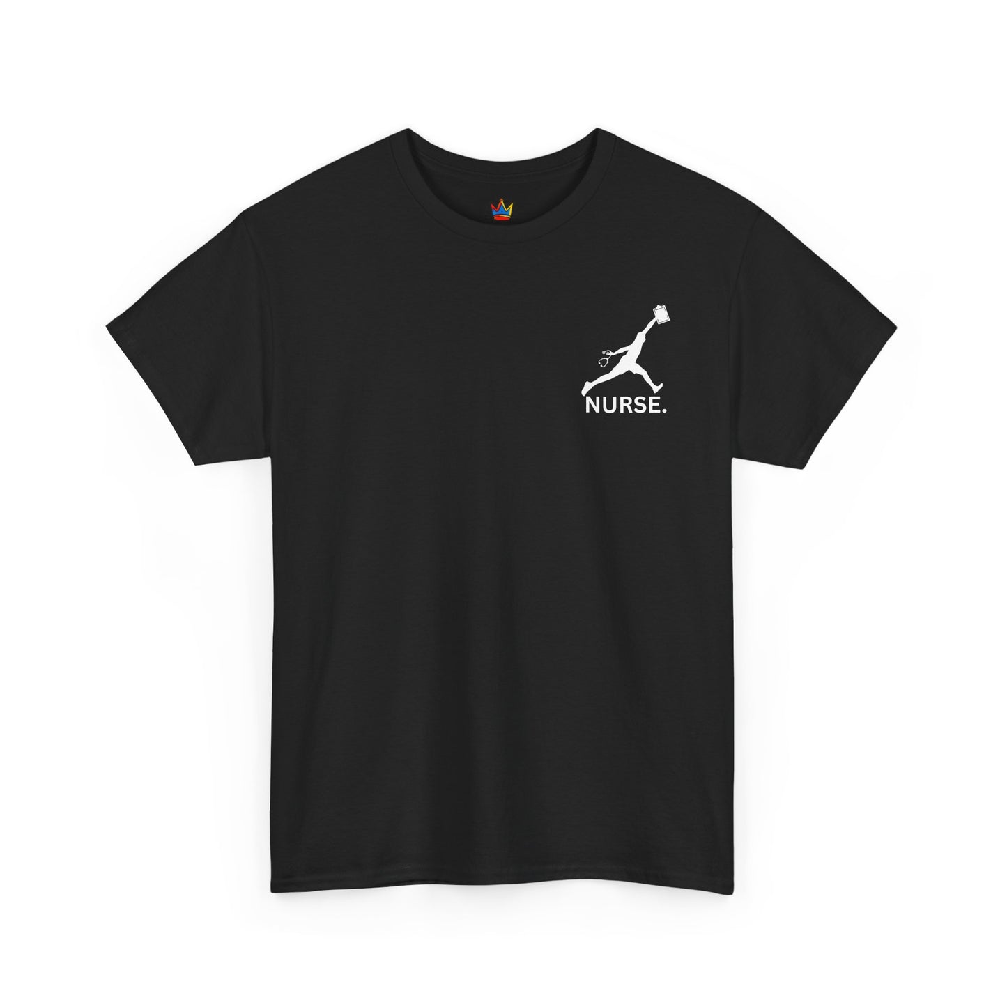 Jumpman Nurse T-Shirt Bold Multicolor Athletic Nurse Shirt, Unisex Heavy Cotton Tee, Nursing Graduation Gift, RN Nursing Staff Shirt