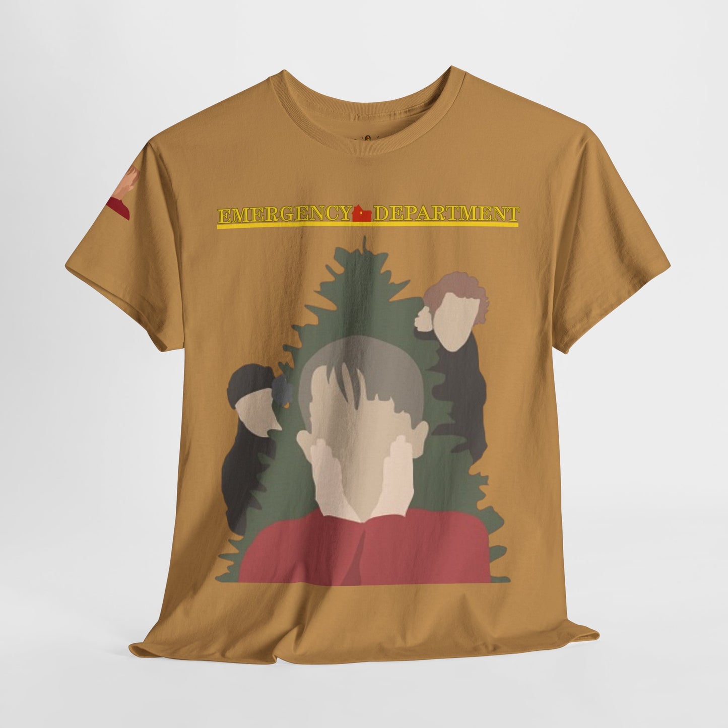 Home Alone in the ED Christmas themed Unisex Heavy Cotton Tee