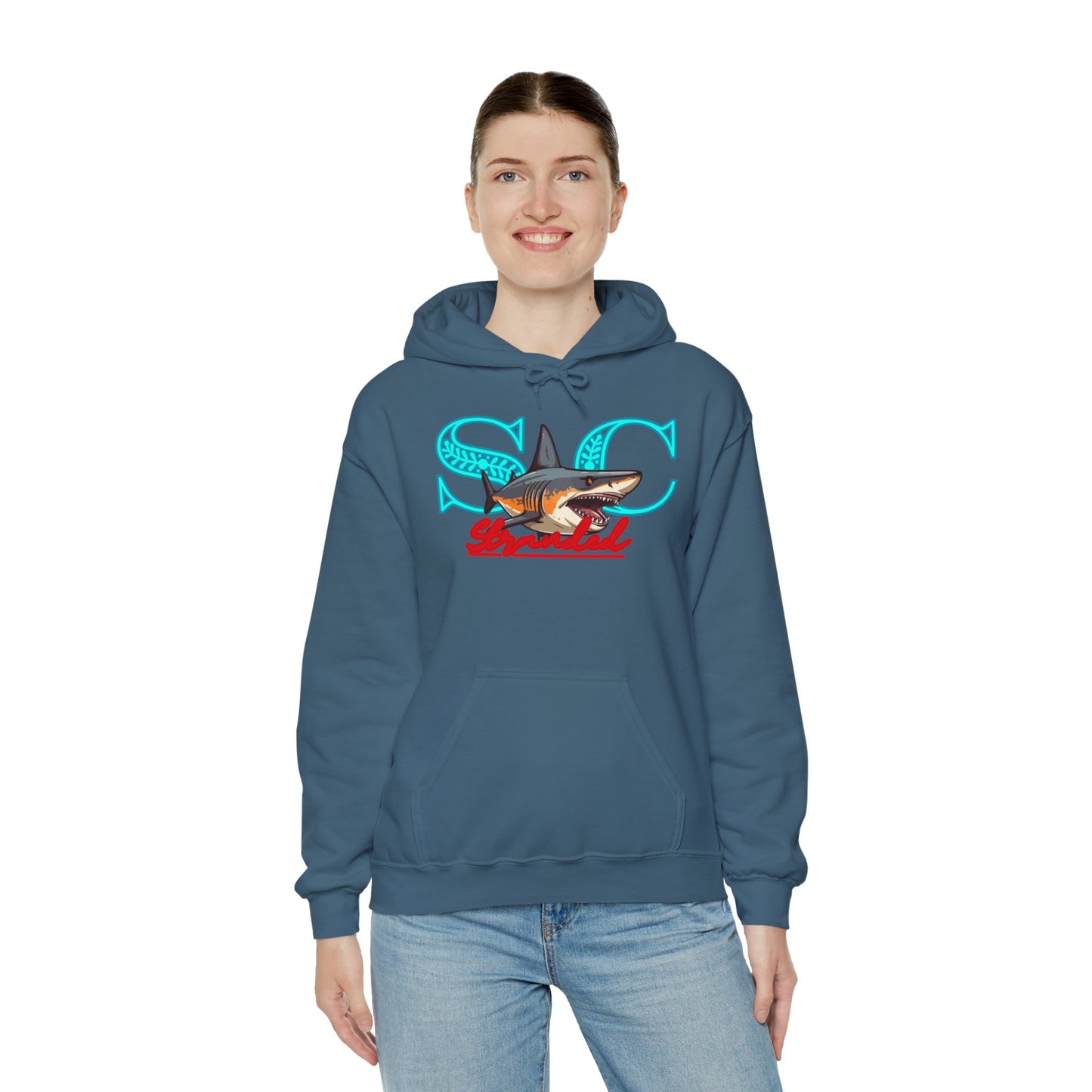 Hooded sweat shirt (stone cradle) stranded line