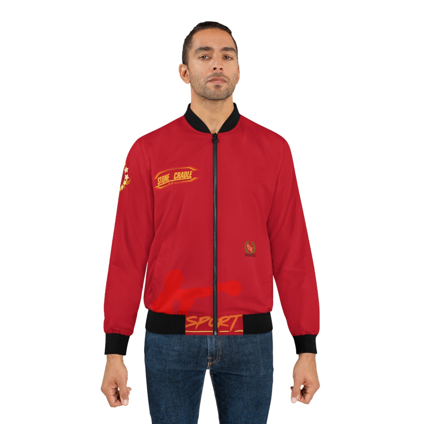 Men's Bomber Jacket (STONE CRADL) Boxing “sport”