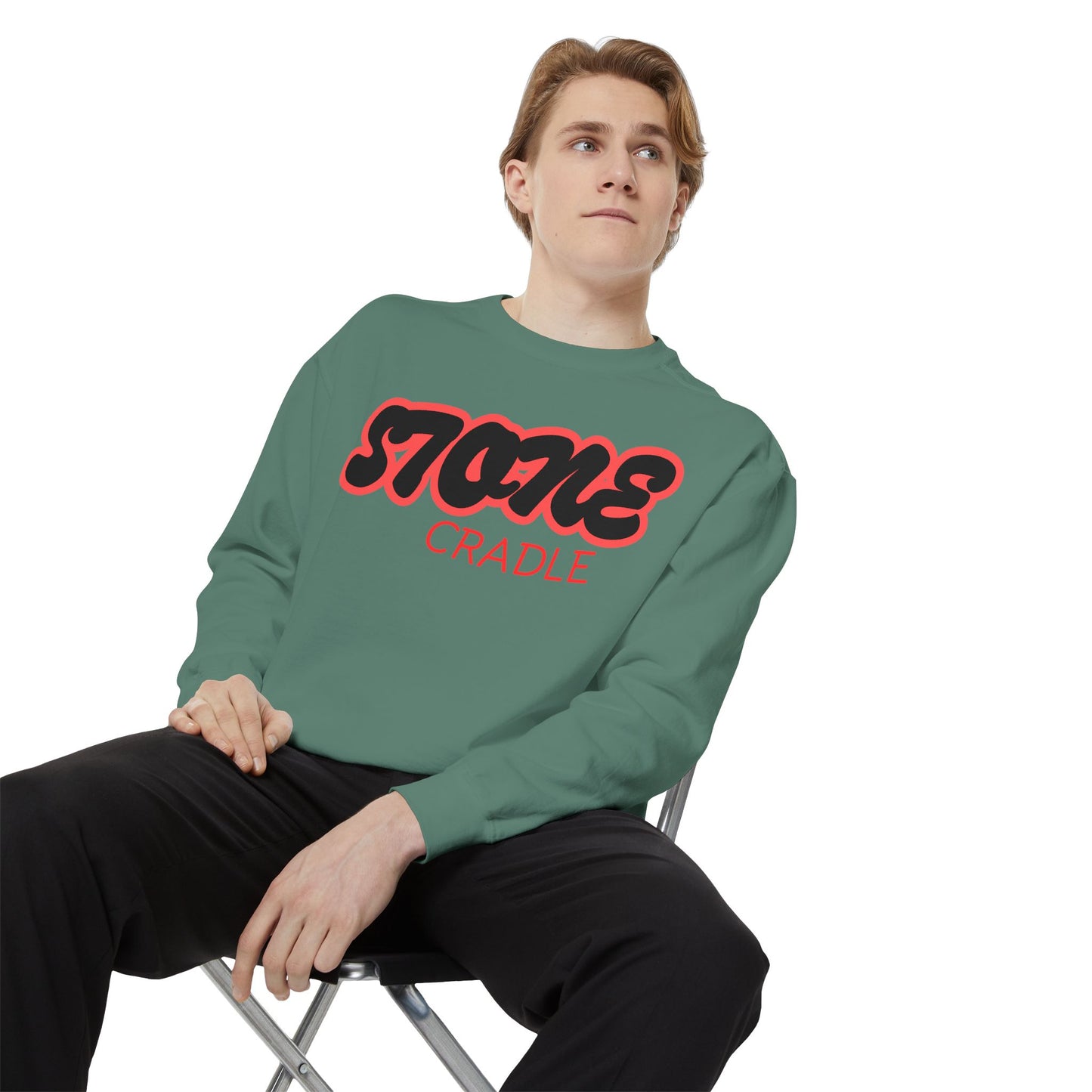 Unisex Garment-Dyed stone cradle sweat shirt