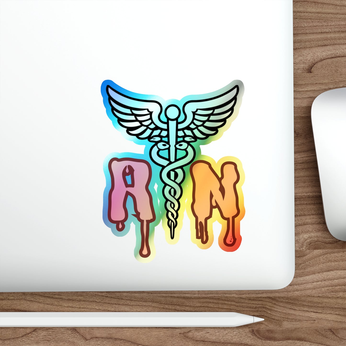 Spooky dripping RN Holographic Die-cut Stickers