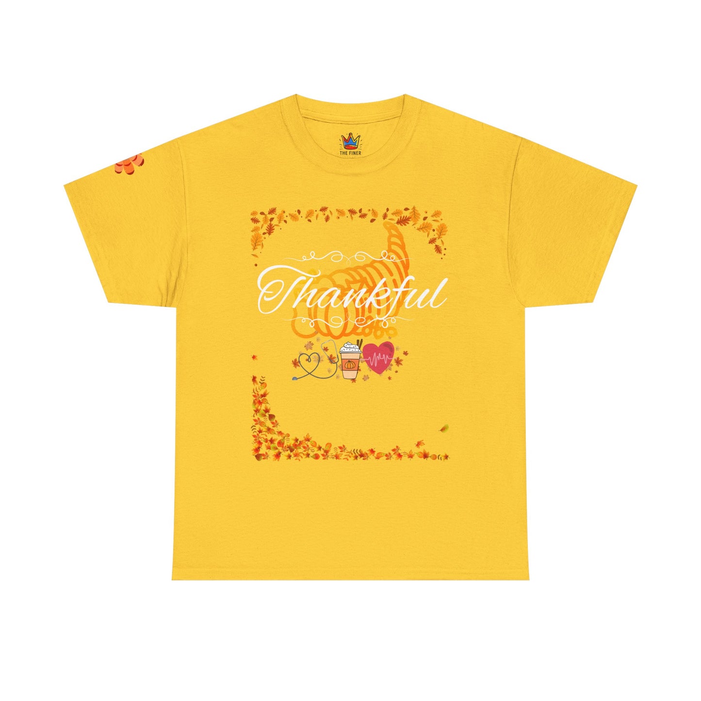 Thankful, Thanksgiving Emergency Department Unisex Heavy Cotton Tee