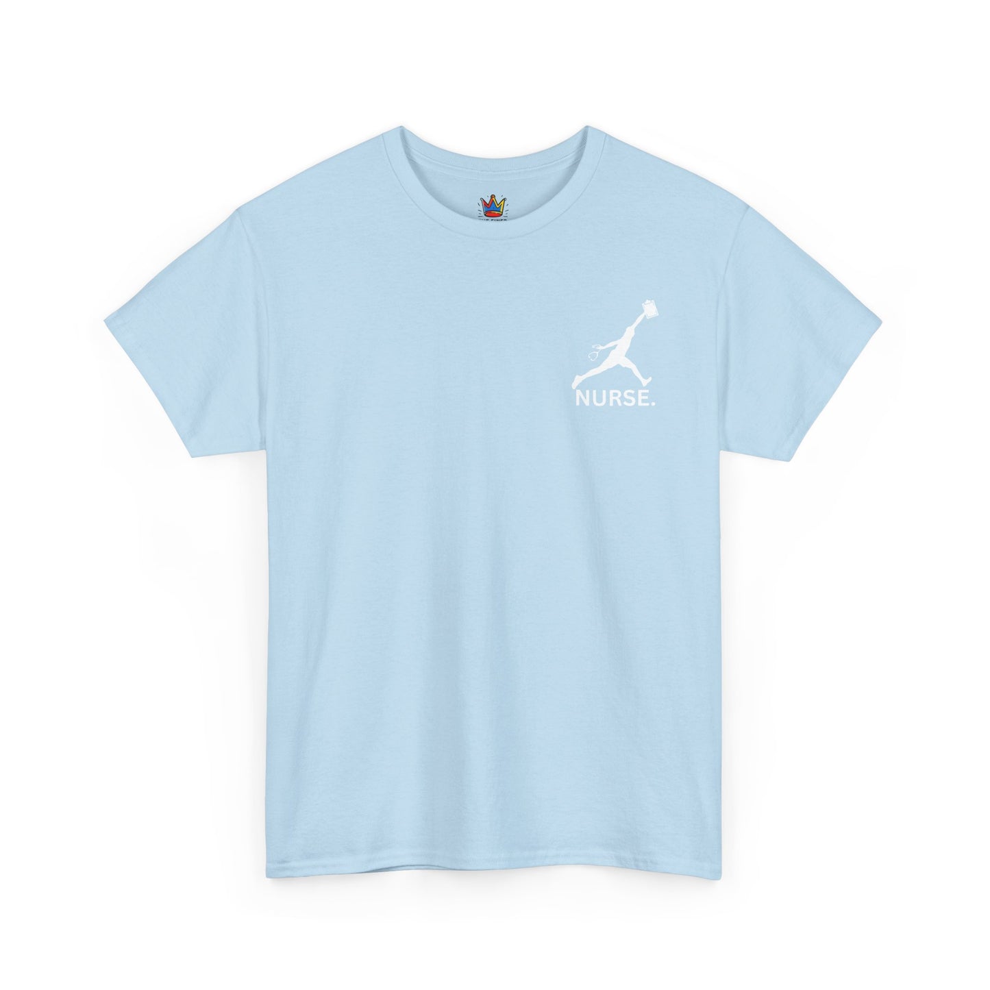 Jumpman Nurse T-Shirt Bold Multicolor Athletic Nurse Shirt, Unisex Heavy Cotton Tee, Nursing Graduation Gift, RN Nursing Staff Shirt