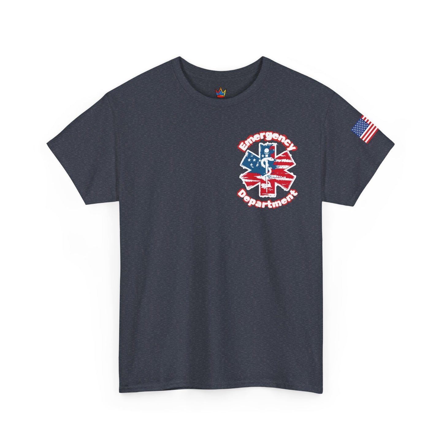 Patriotic ER t shirt gift for emergency department workers American flag star of life t-shirt Unisex Heavy Cotton Tee
