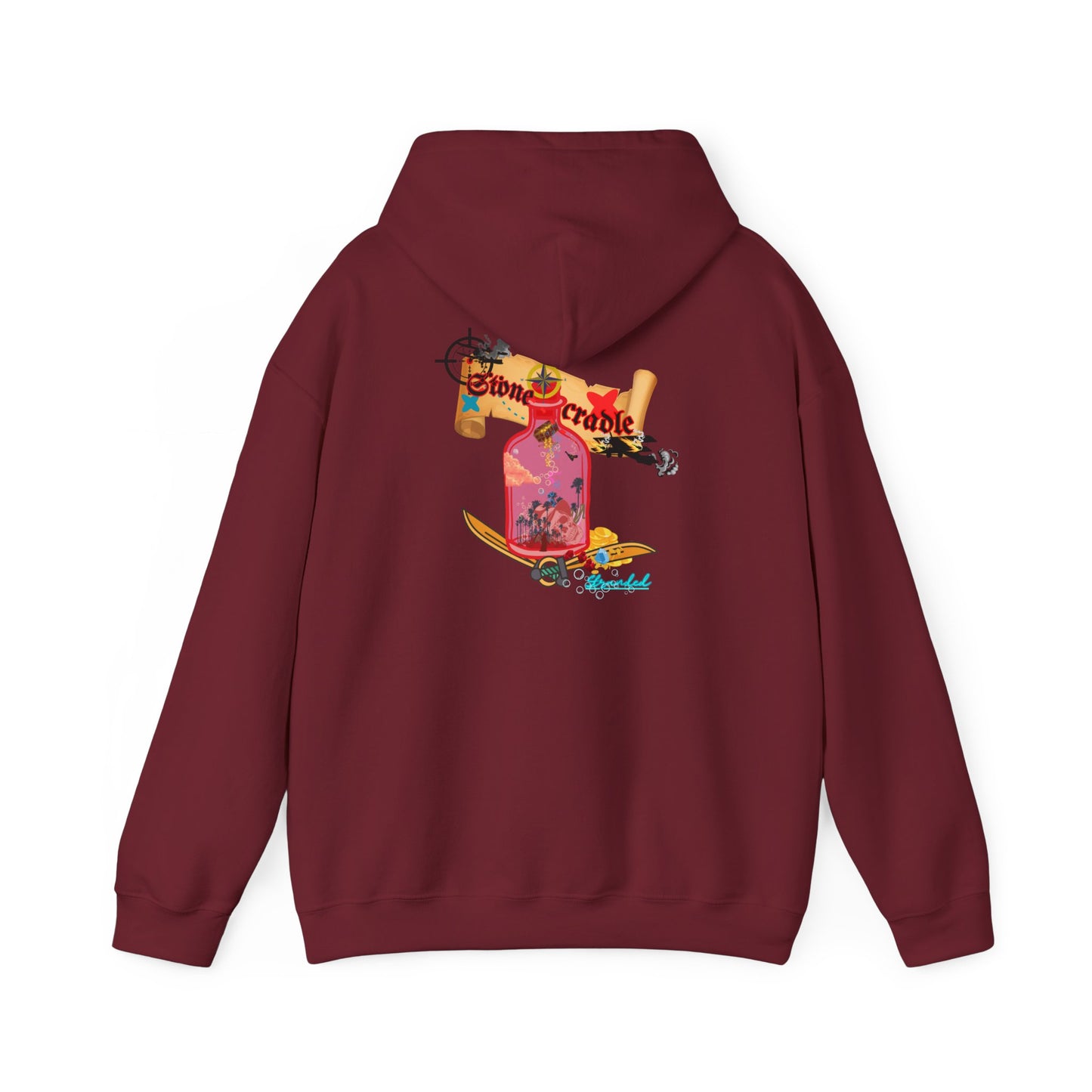 Hooded sweat shirt (stone cradle) stranded line