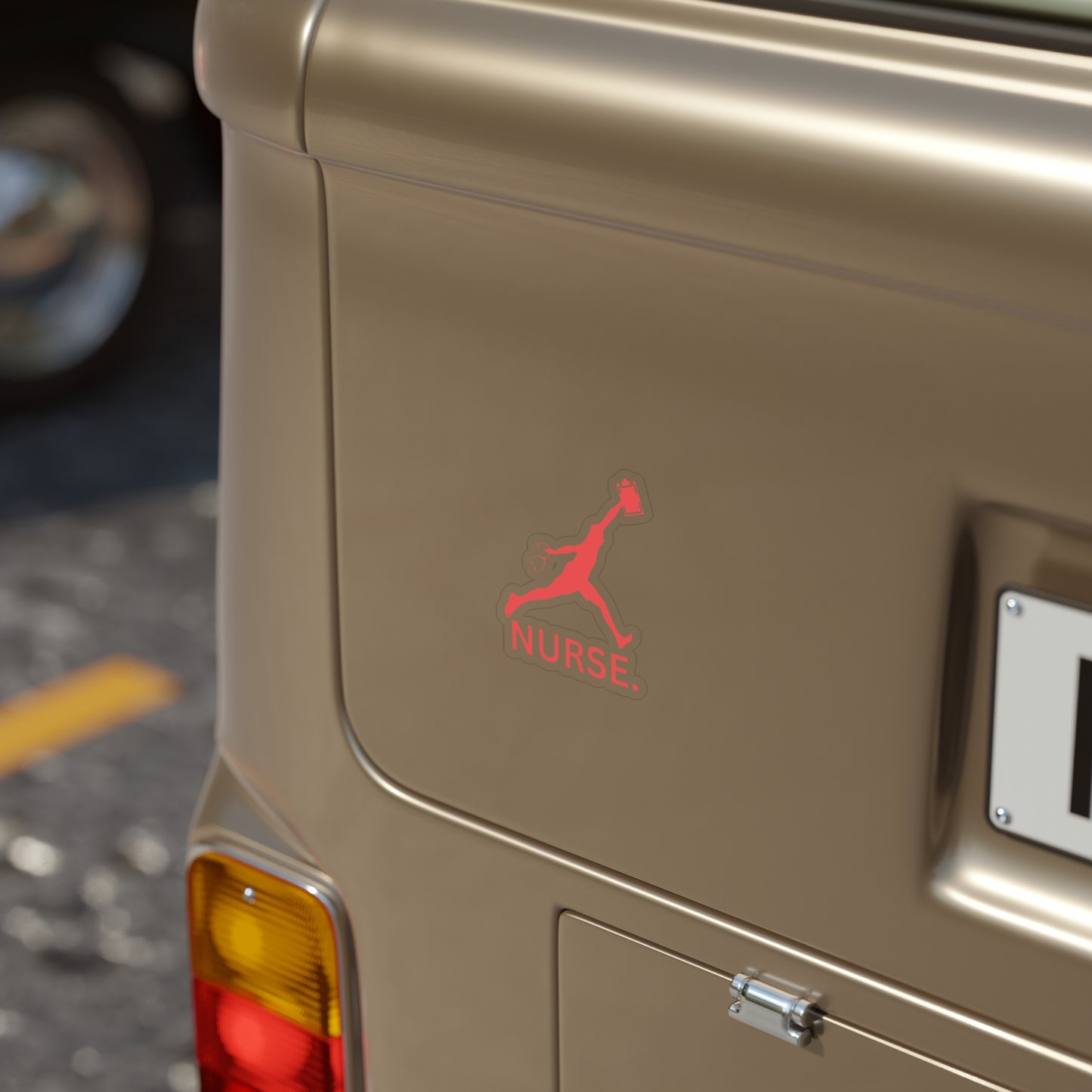 Jumpman nurse Transparent Outdoor Stickers, Die-Cut, 1pc