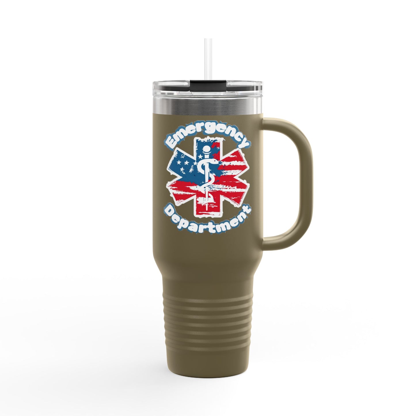 Patriotic Emergency Department Star of Life Insulated Travel Mug, 40oz gift