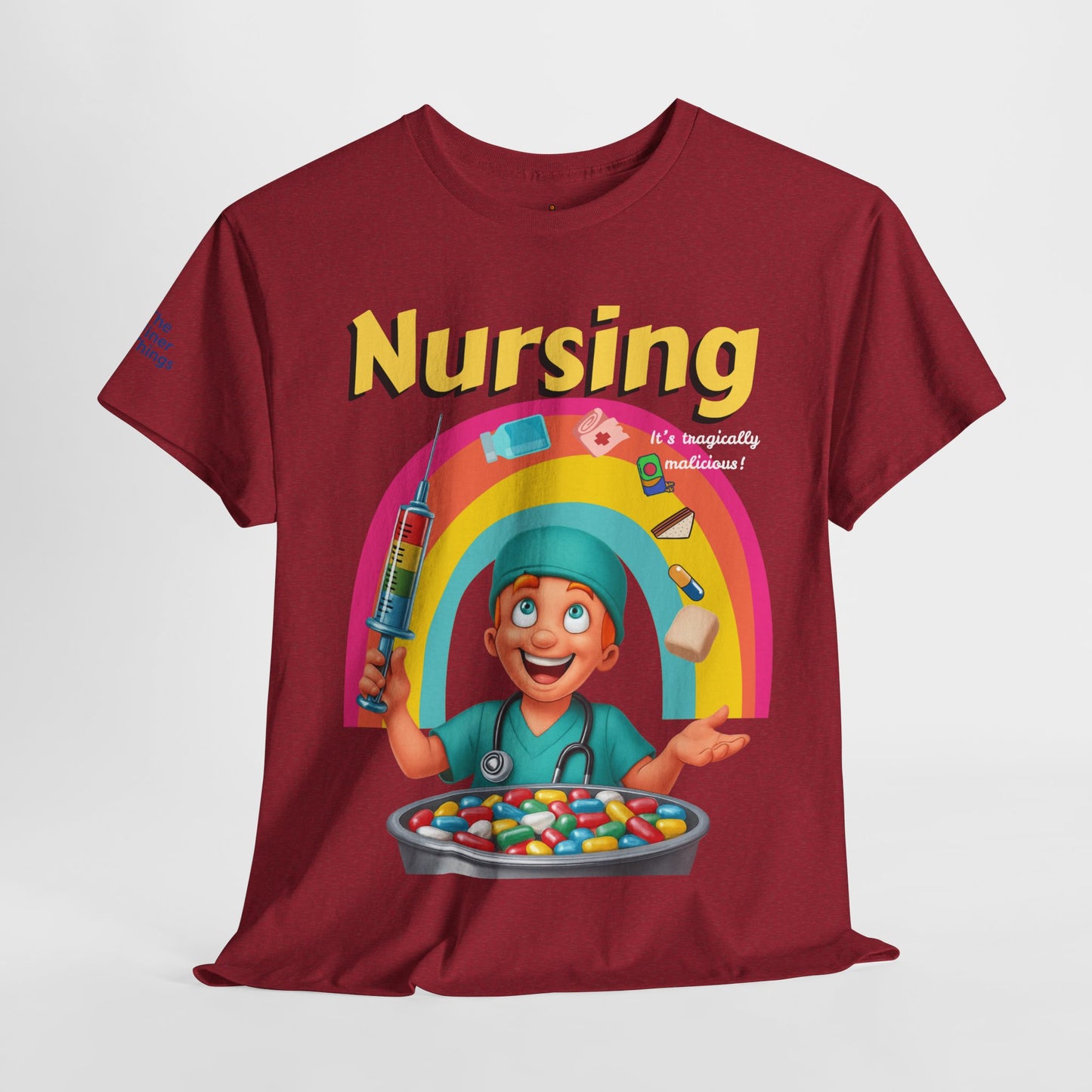 Nursing, it’s tragically malicious breakfast cereal tee Unisex Heavy Cotton Tee