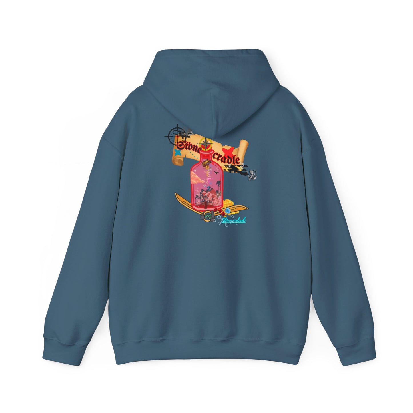 Hooded sweat shirt (stone cradle) stranded line