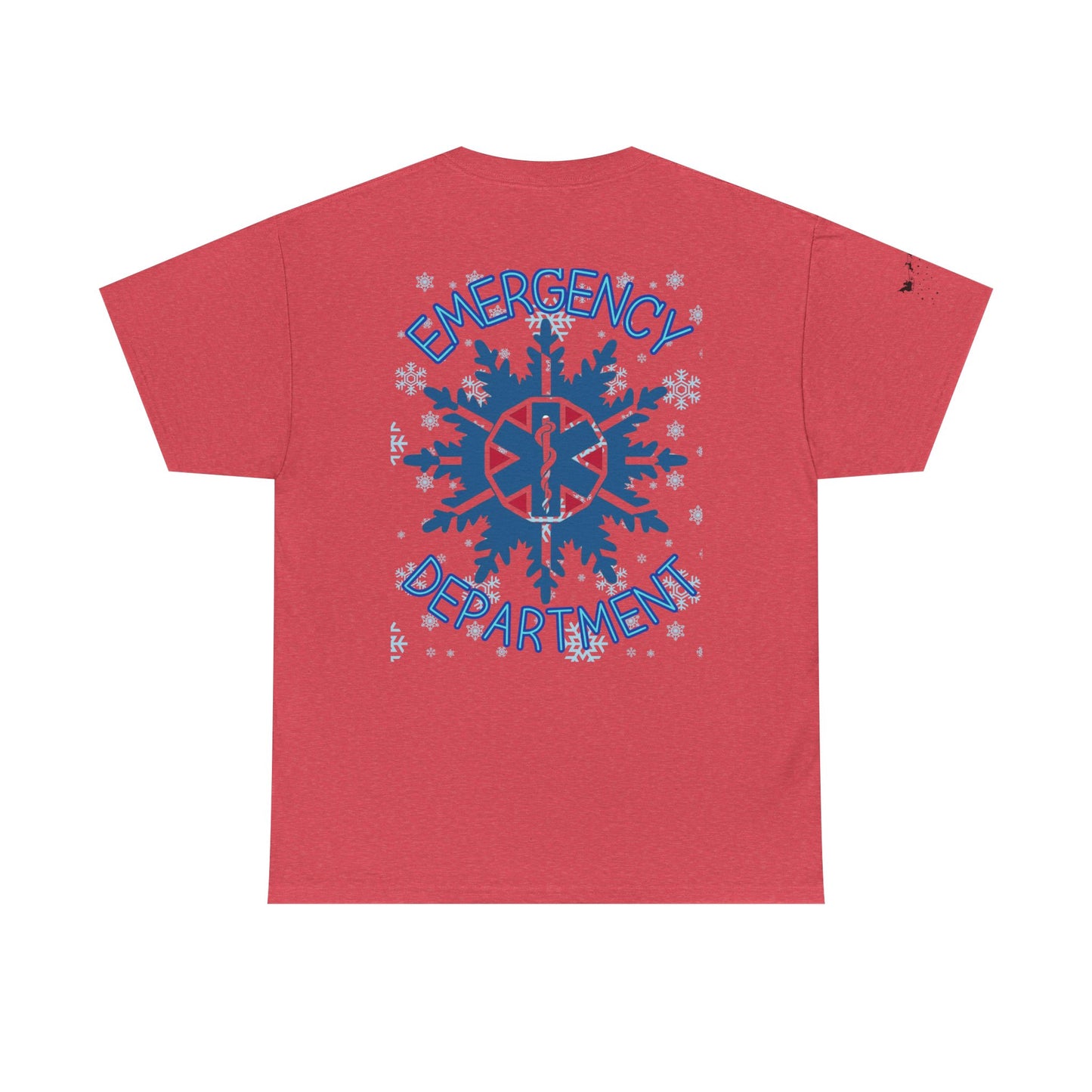 Emergency Room Christmas Unisex Tee - Santa Snowflakes Holiday Cheer Shirt, ER Nurse Doctor Gift, Xmas Medical Staff Apparel, Holiday Season