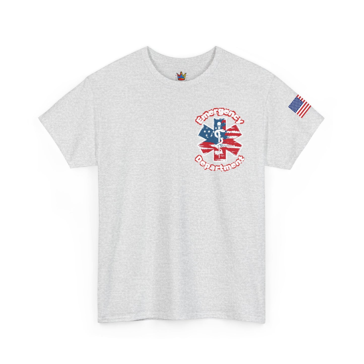Patriotic ER t shirt gift for emergency department workers American flag star of life t-shirt Unisex Heavy Cotton Tee