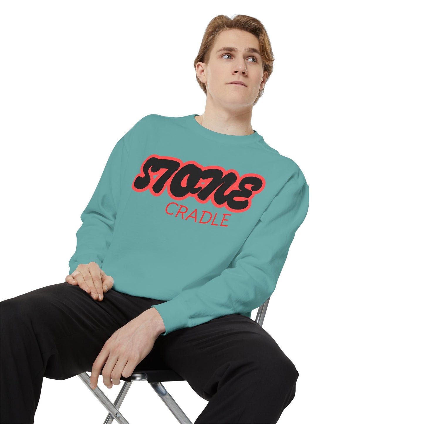 Unisex Garment-Dyed stone cradle sweat shirt