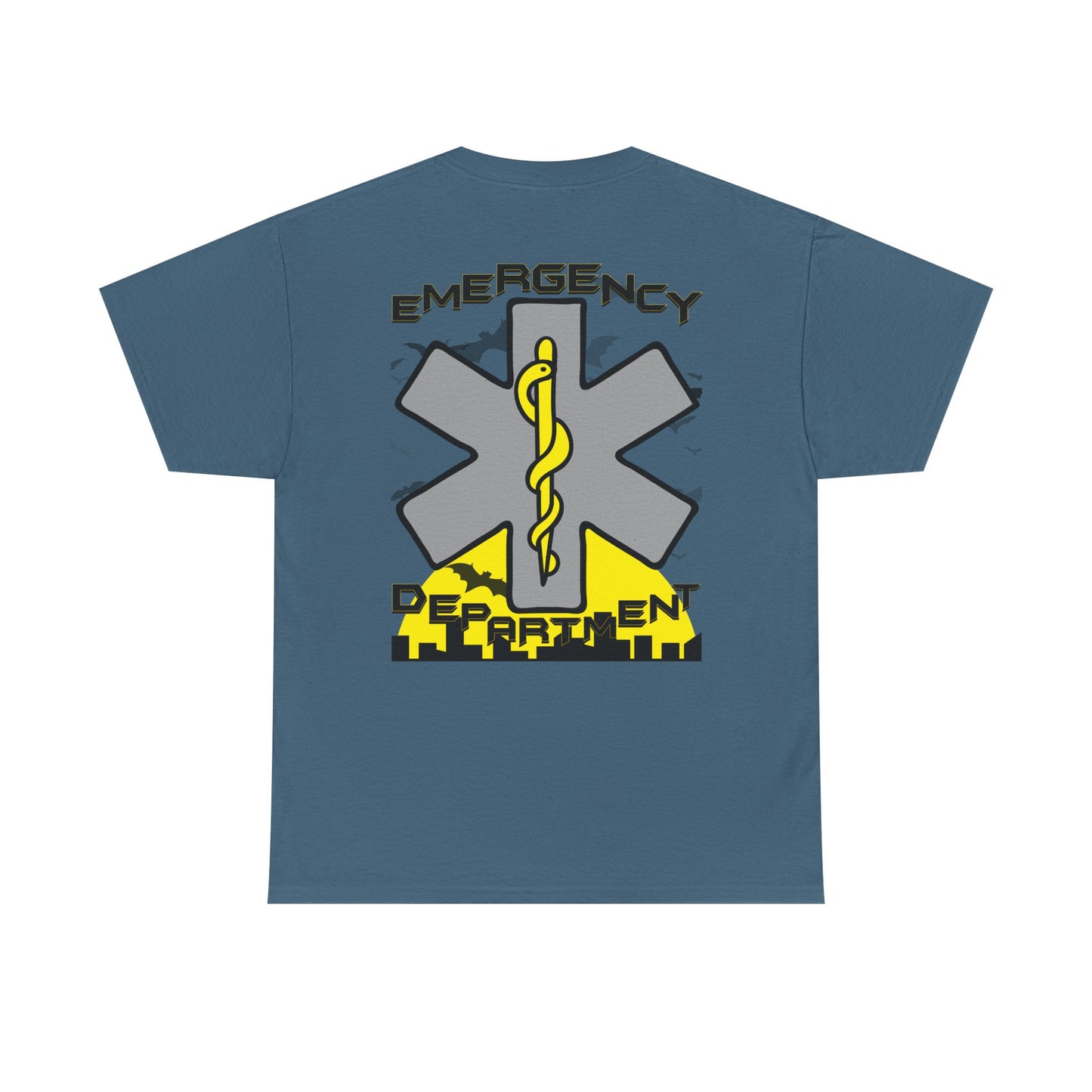 Dark knight emergency department bat t shirt for ER staff Unisex Heavy Cotton Tee
