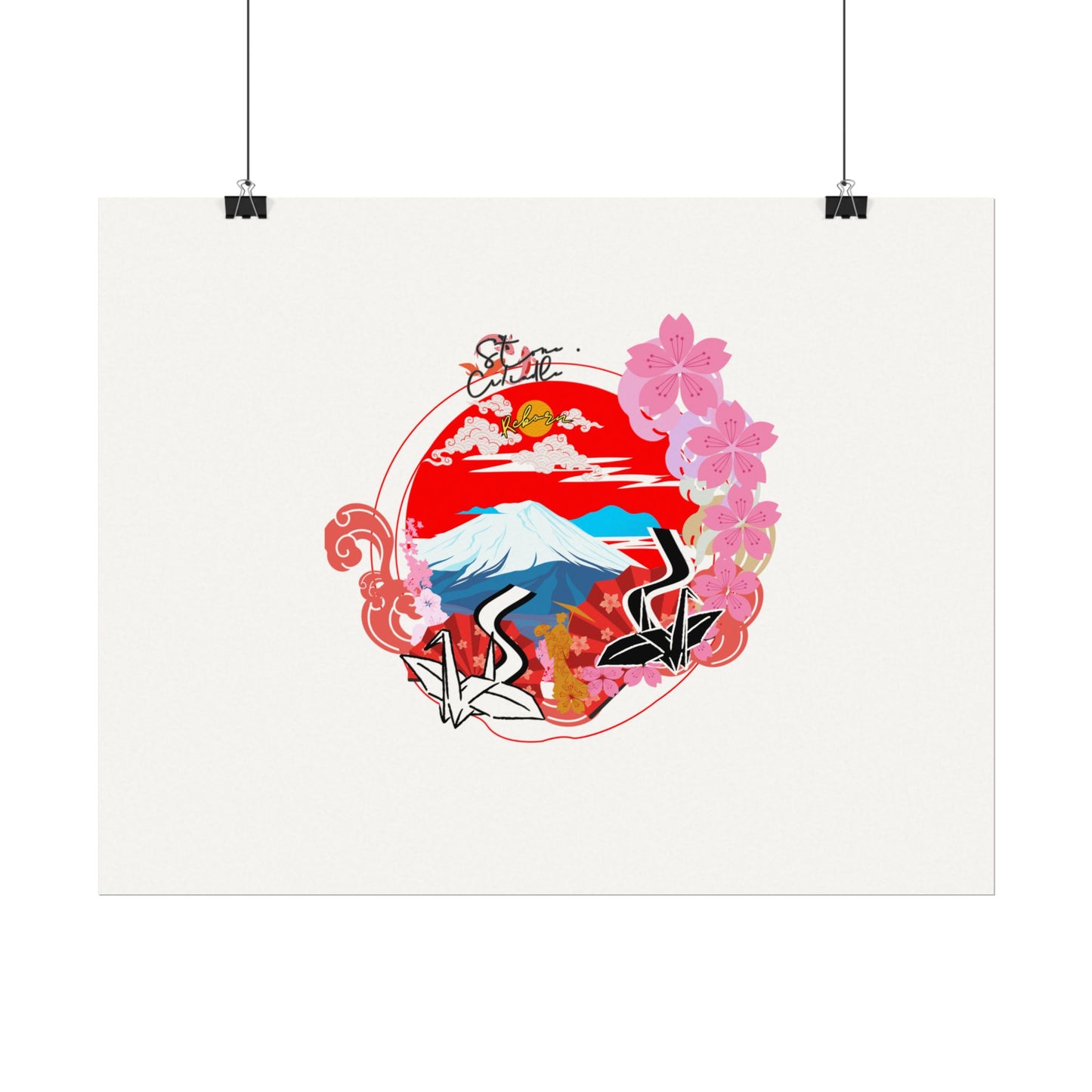Textured Watercolor Matte Poster Stone Cradle (Lady of the Mountain)