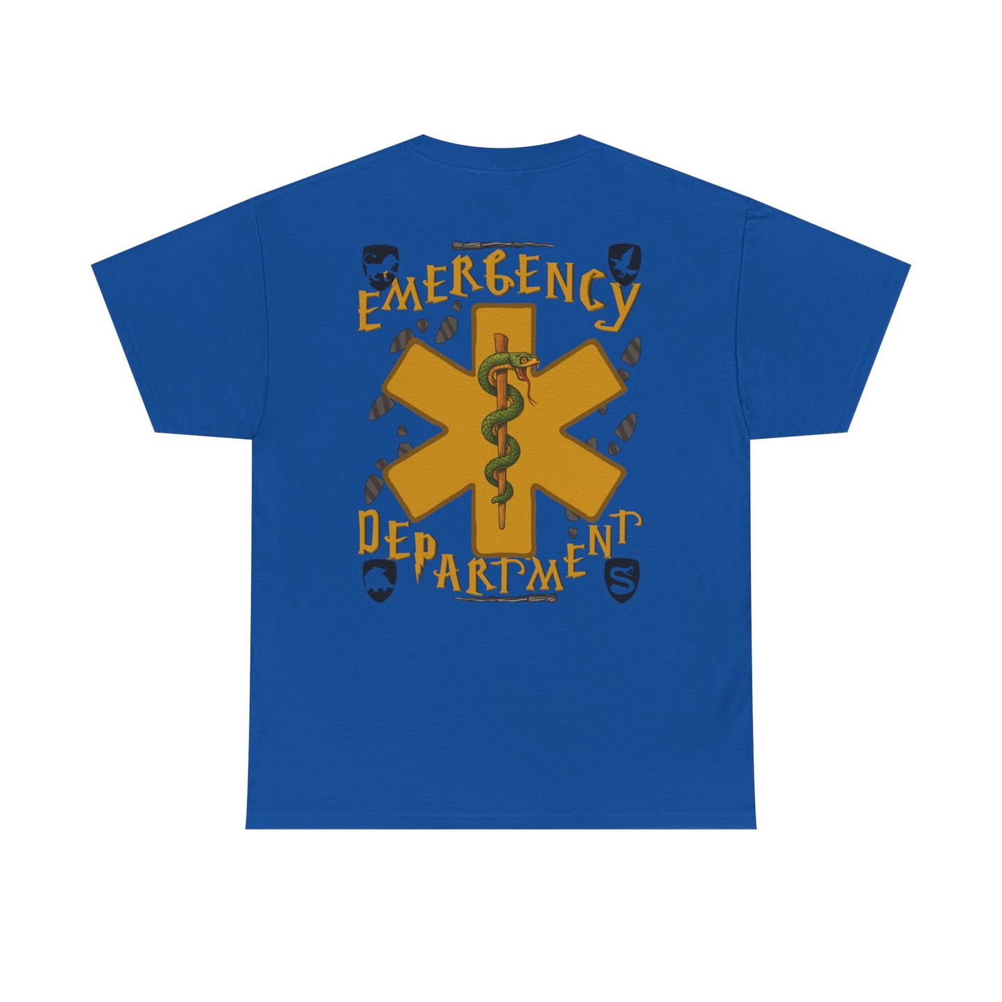 Wizarding world of the Emergency Department potter lover multi house color ED staff tee shirt Unisex Heavy Cotton Tee
