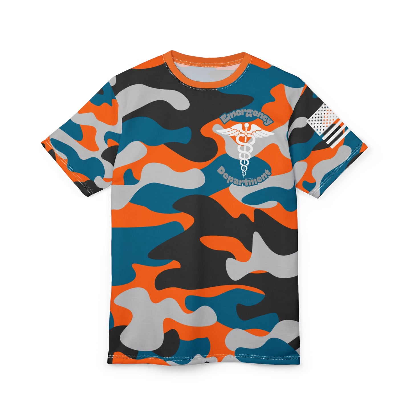 Emergency Department camouflage pattern Unisex Cut & Sew Tee (AOP)