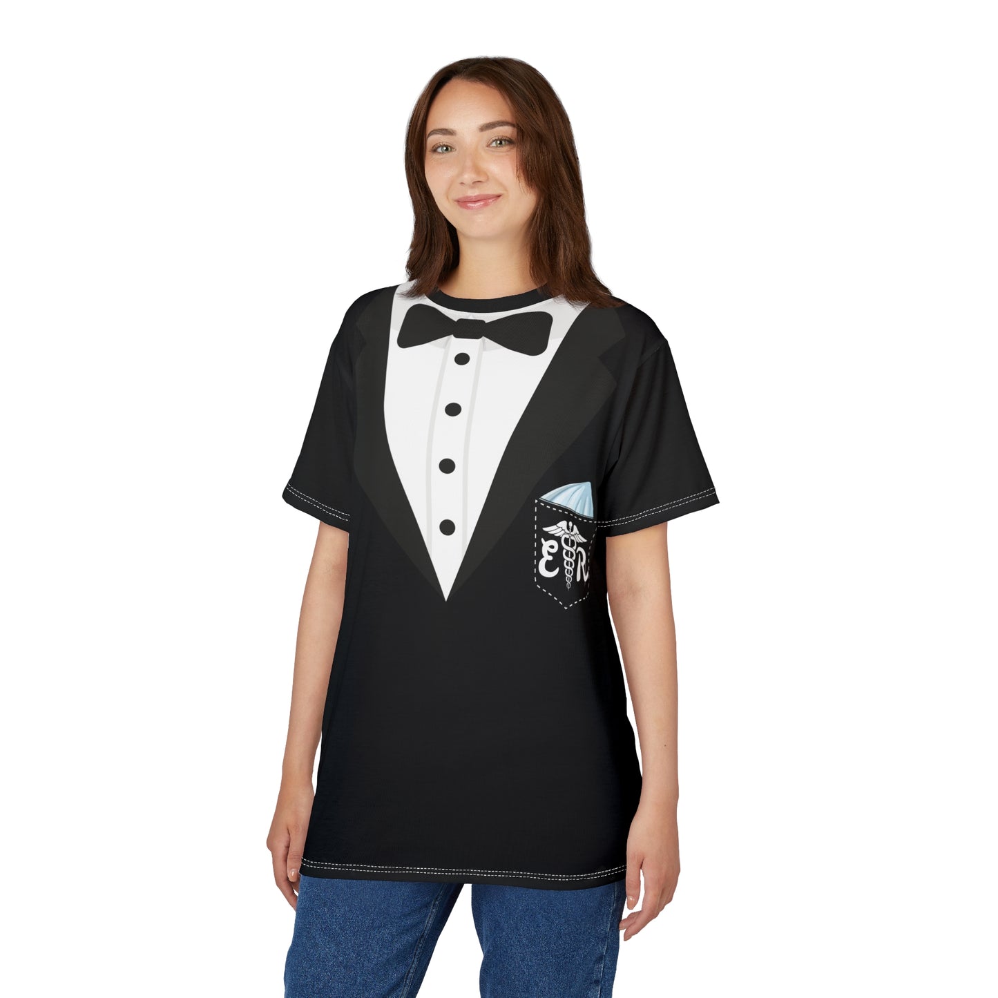 Formal attire in the Emergency Department Unisex Cut & Sew Tee (AOP)