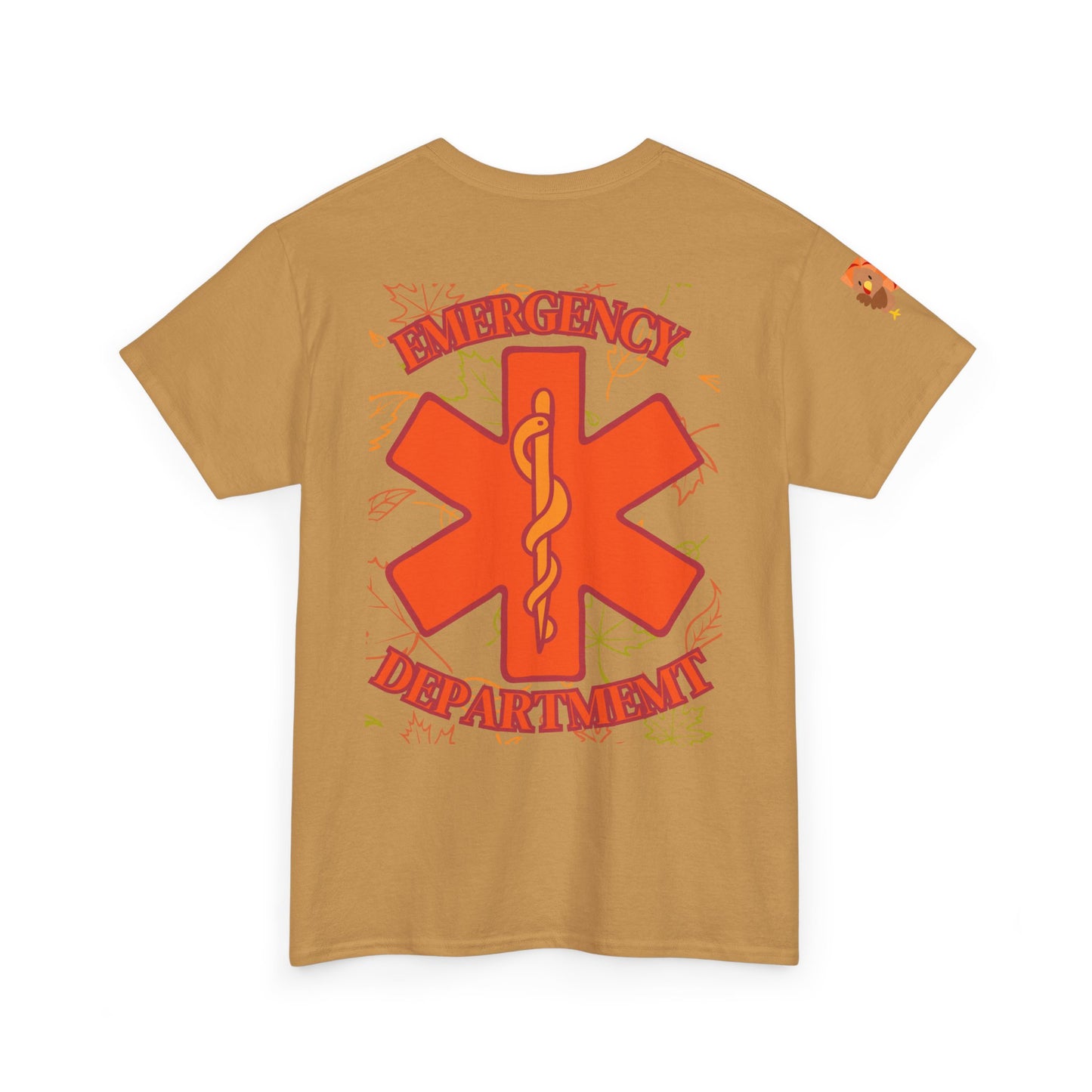 Thankful, Thanksgiving Emergency Department Unisex Heavy Cotton Tee