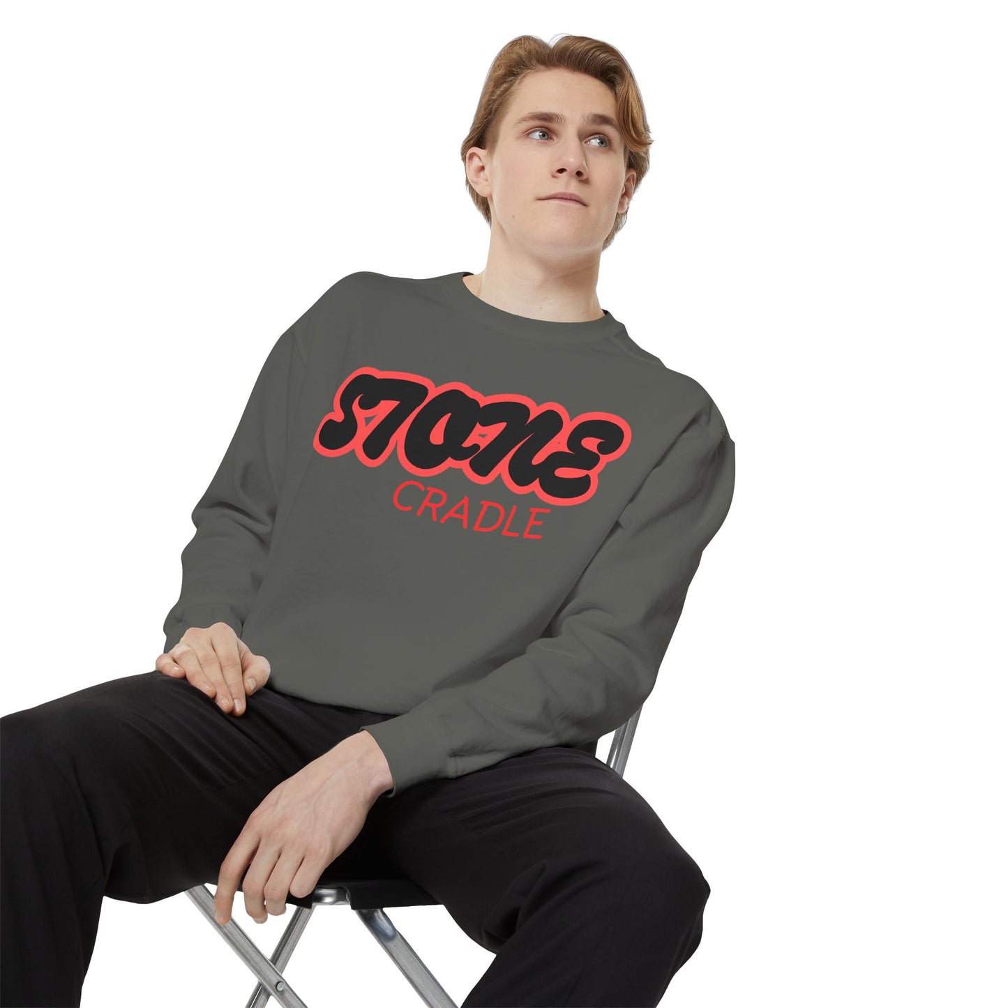 Unisex Garment-Dyed stone cradle sweat shirt