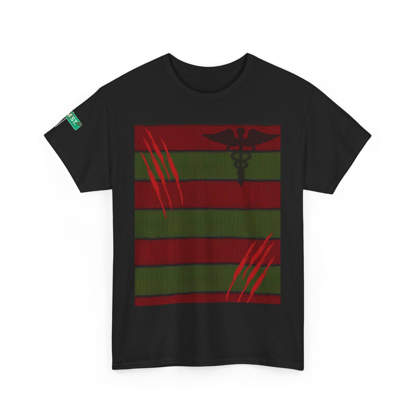 Nightmare on Elm Street RN T Shirt Freddy Krueger Inspired Halloween Shirt for Registered Nurses Scary Nurse Tee Horror Movie Medical Gift